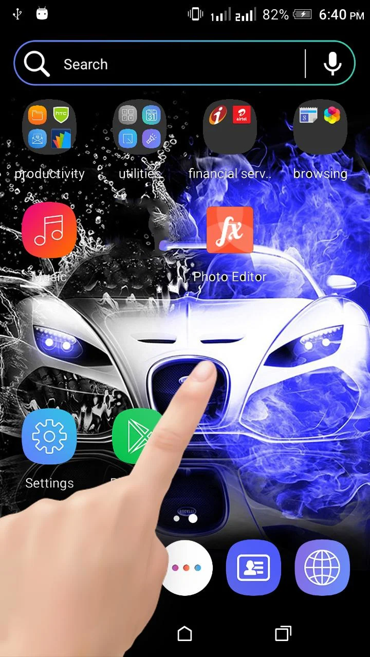 اسکرین شات 2 برنامه Blue Car Water Ripple LWP