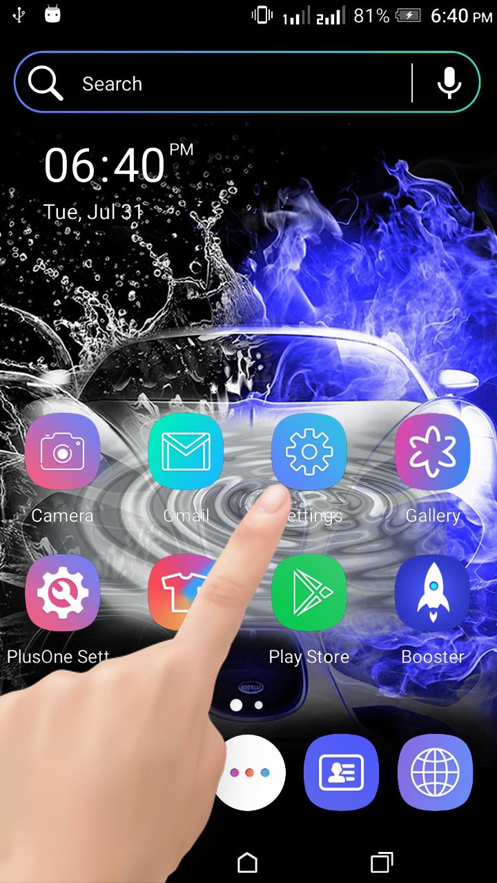 اسکرین شات 1 برنامه Blue Car Water Ripple LWP