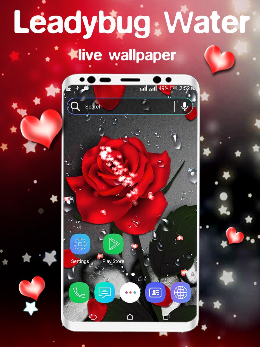 اسکرین شات 2 برنامه Red Rose Particle LWP