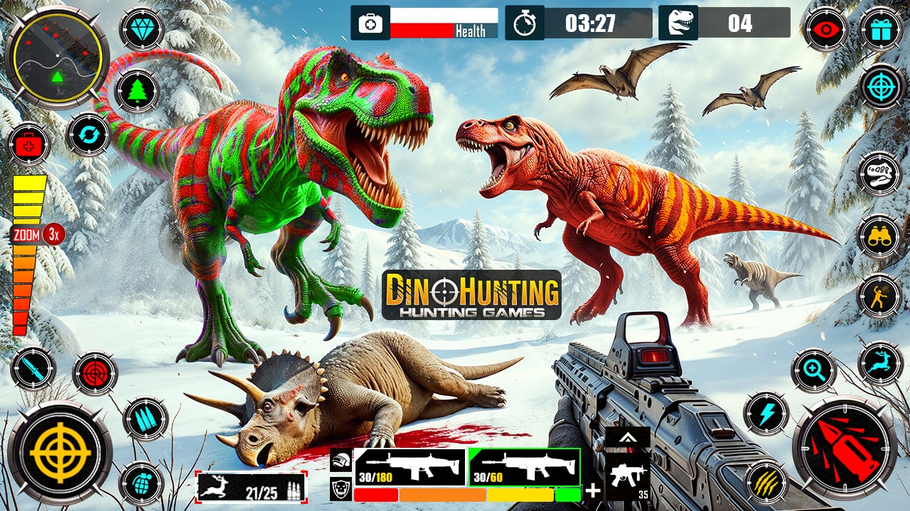اسکرین شات 3 برنامه Wild Dinosaur Hunting Zoo Game