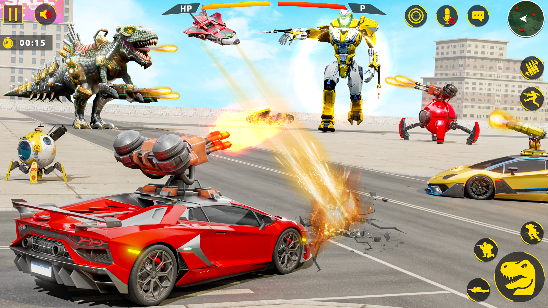 اسکرین شات 4 برنامه US Police Monster :Robot Games