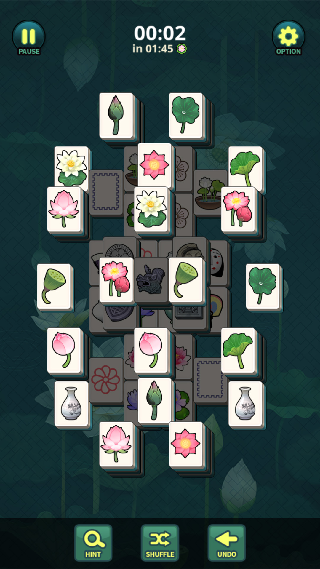 اسکرین شات 2 بازی Mahjong Lotus Solitaire