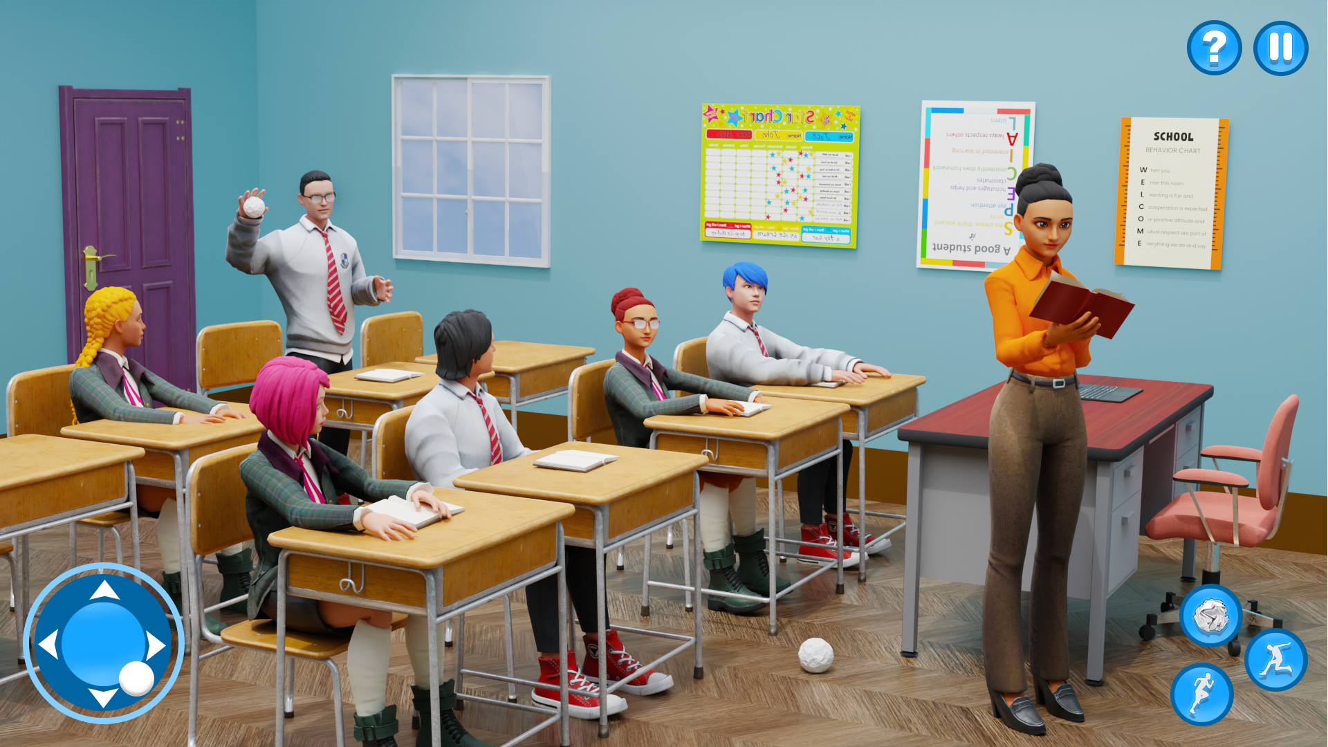 اسکرین شات 1 بازی High School Games: School Life