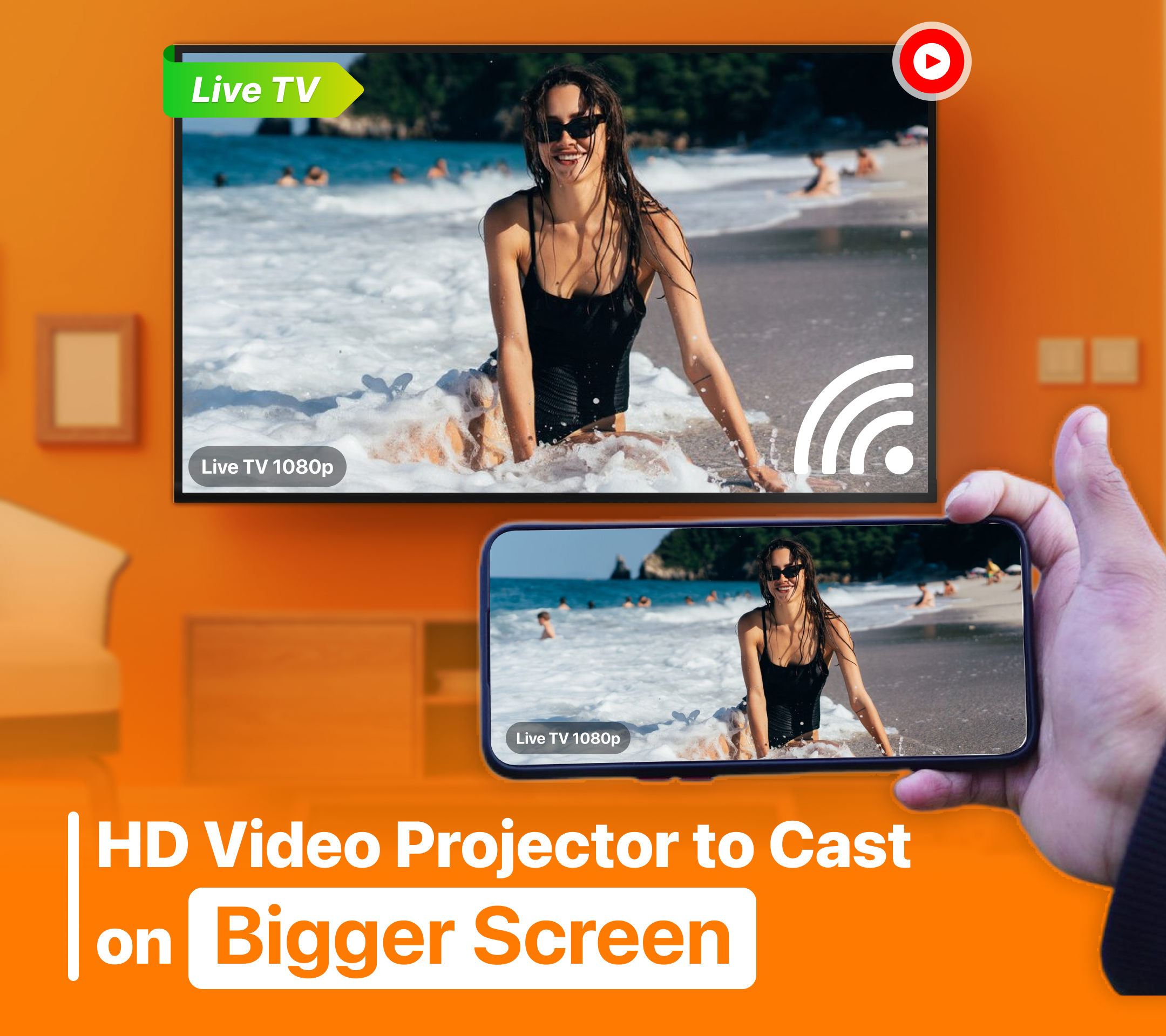 اسکرین شات 1 برنامه Projector - HD Video Mirroring
