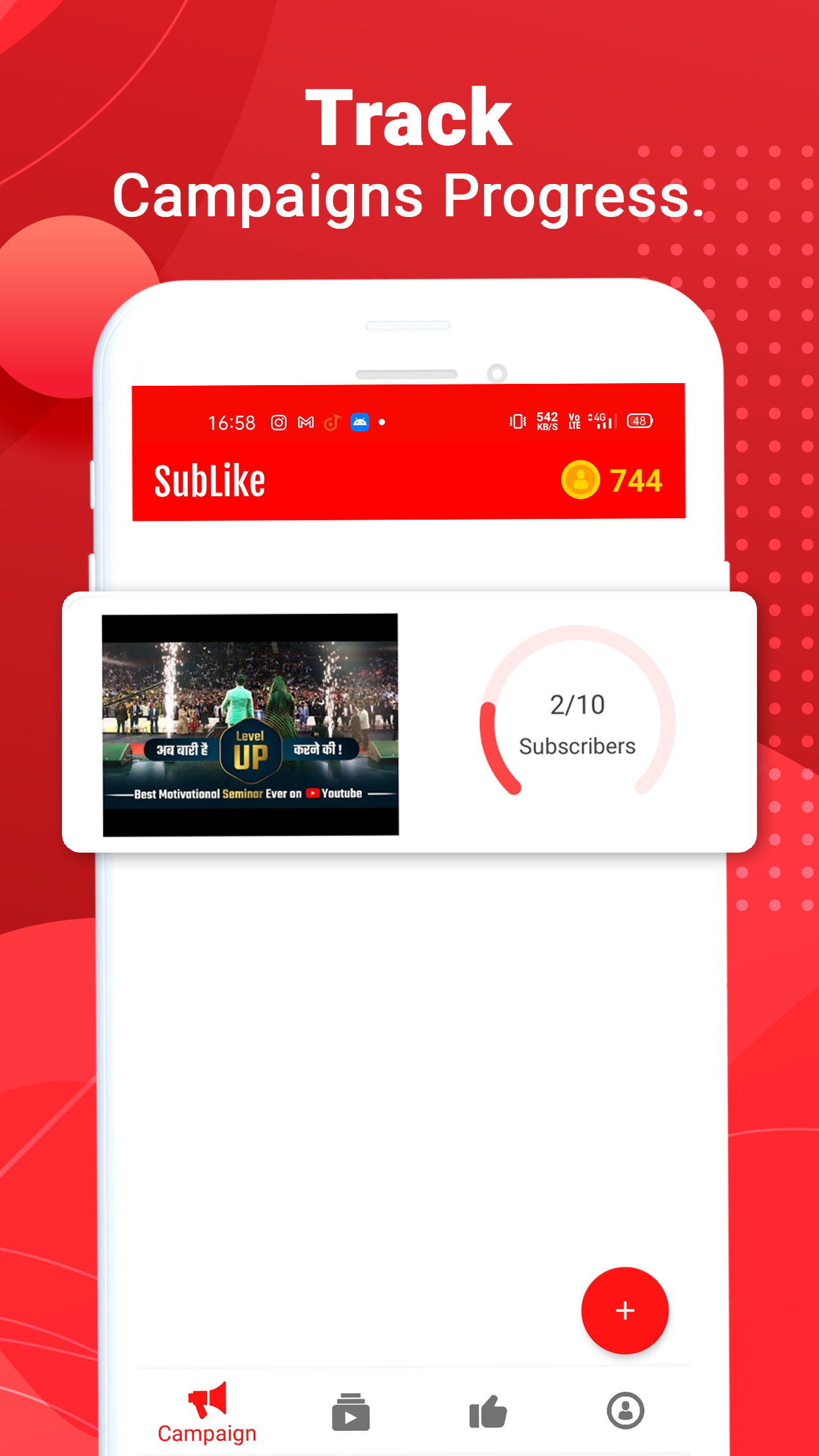 اسکرین شات 5 برنامه SubLike - Subs, Likes & Views