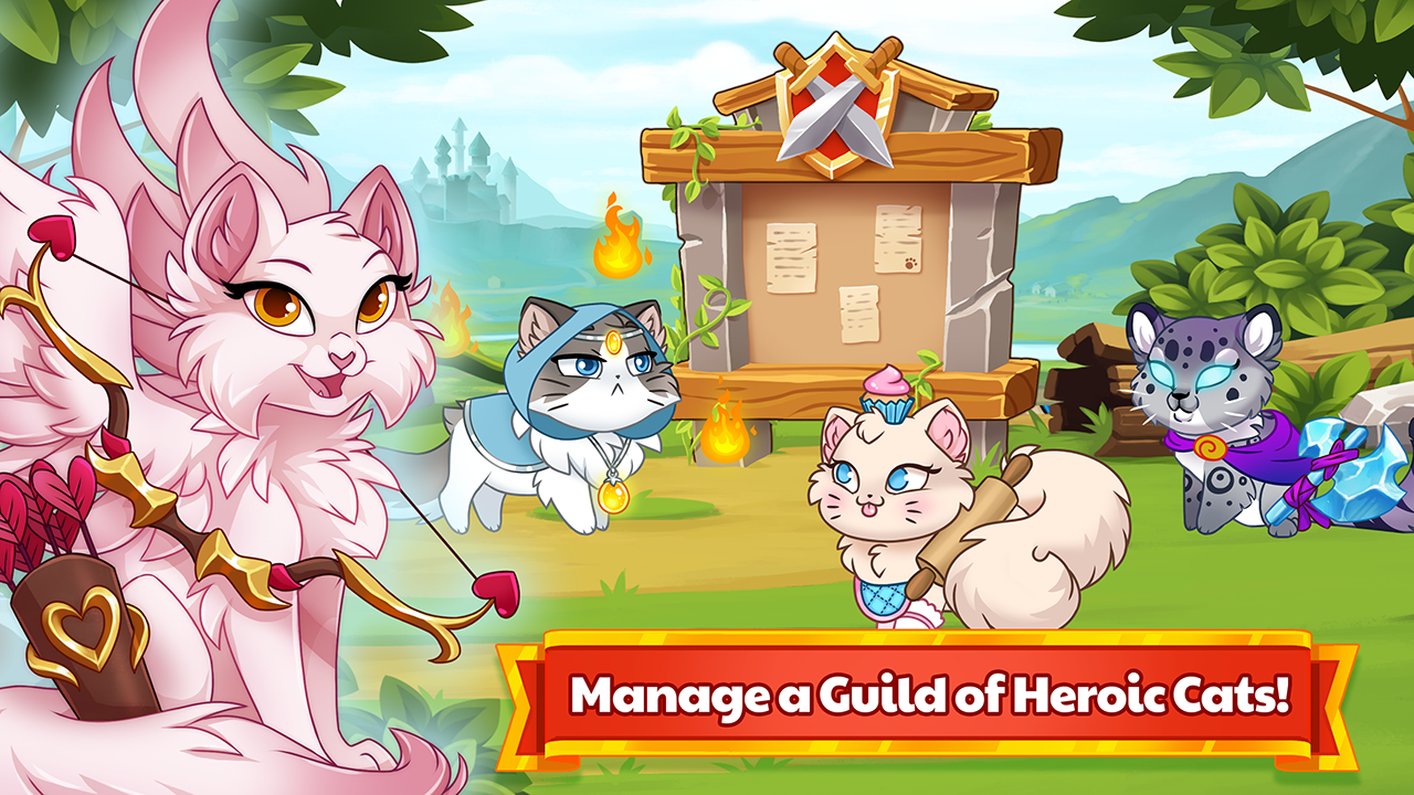 اسکرین شات 1 بازی Castle Cats - Idle Hero RPG