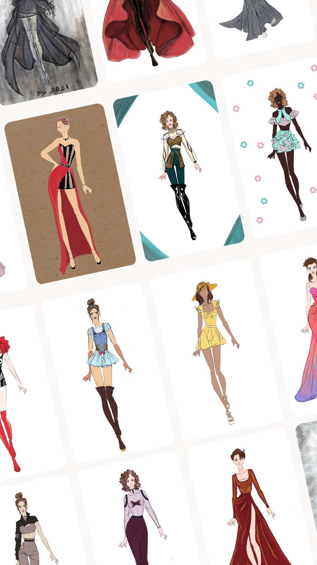 اسکرین شات 7 برنامه Fashion Design Sketches Book