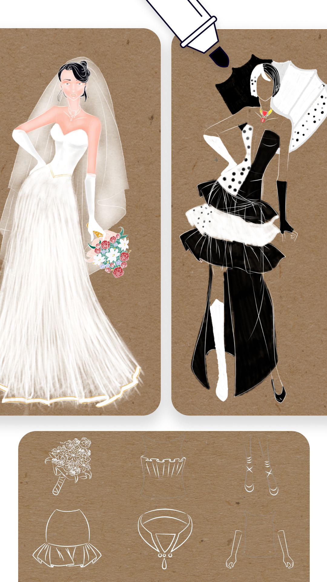 اسکرین شات 4 برنامه Fashion Design Sketches Book