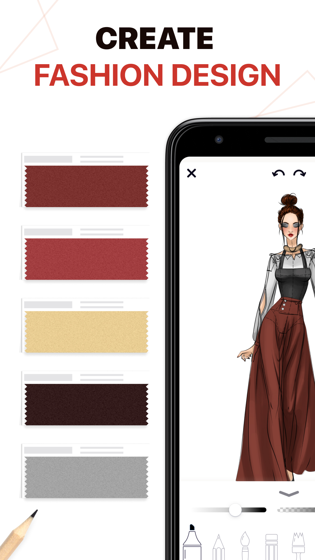 اسکرین شات 1 برنامه Fashion Design Sketches Book