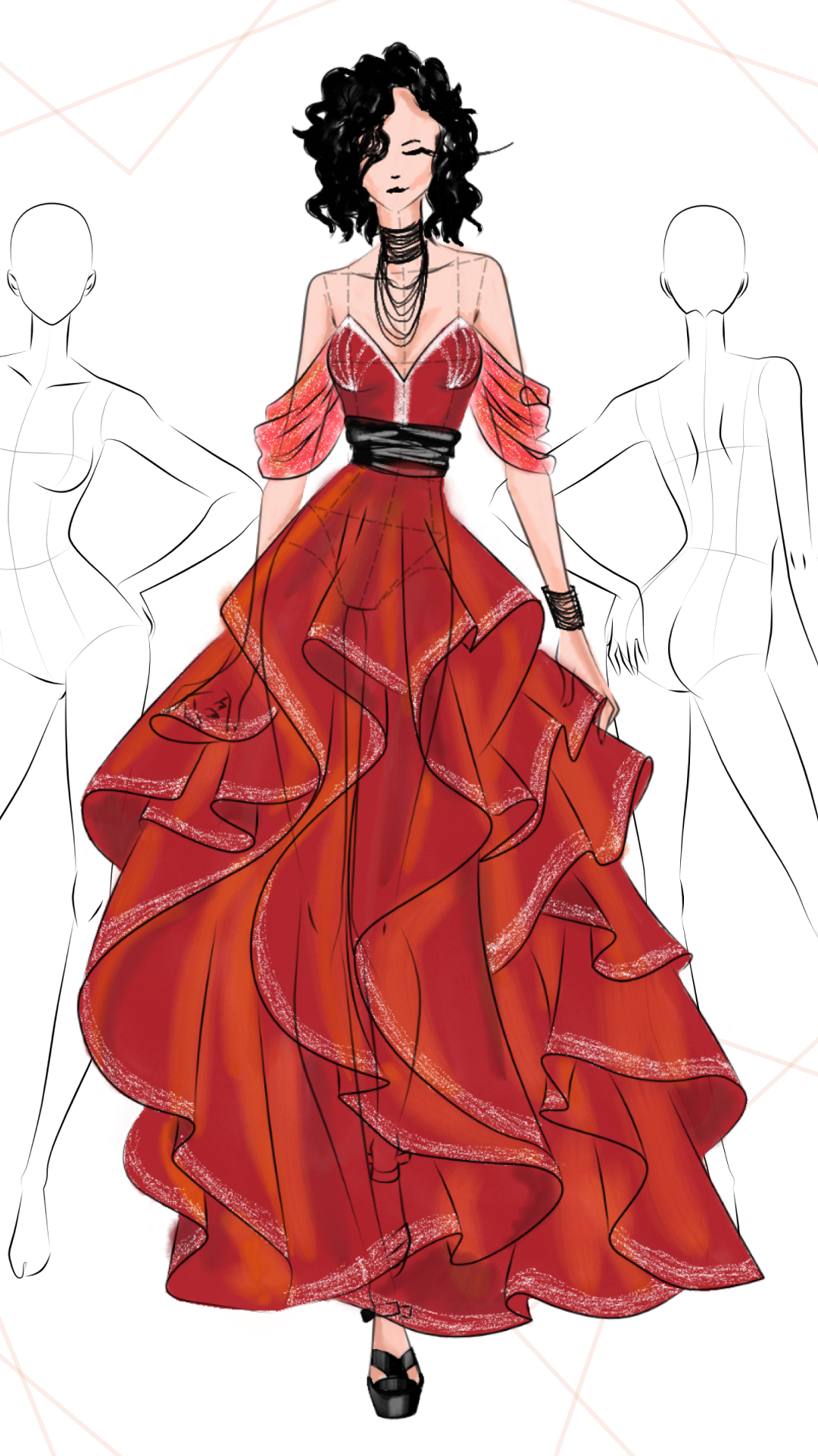 اسکرین شات 3 برنامه Fashion Design Sketches Book