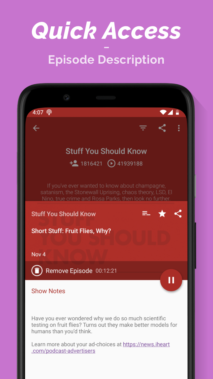 اسکرین شات 7 برنامه Podcast Player