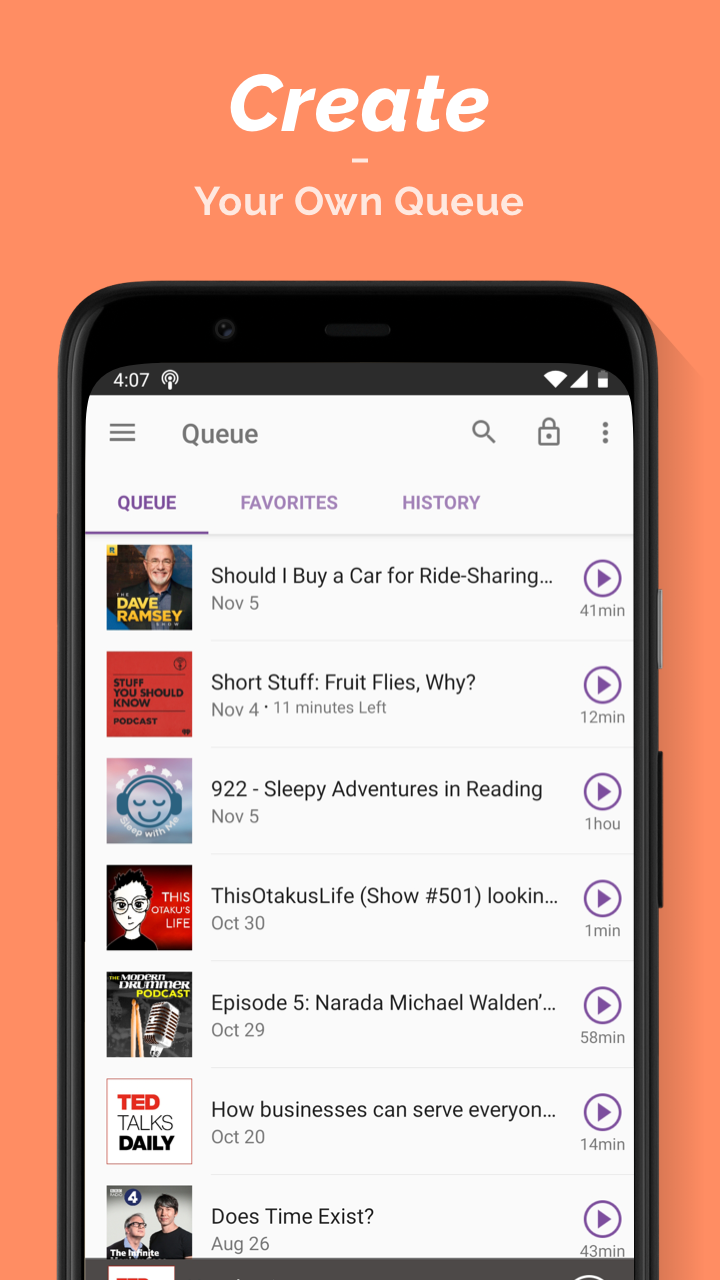 اسکرین شات 6 برنامه Podcast Player