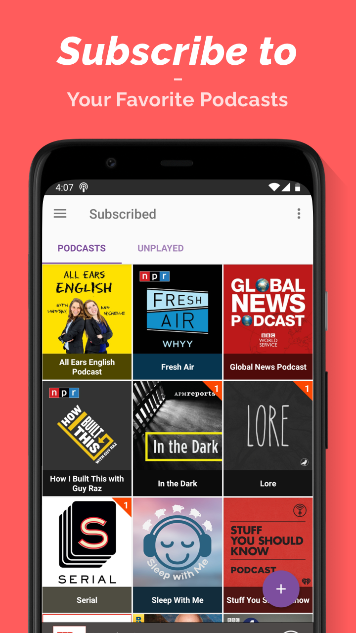 اسکرین شات 4 برنامه Podcast Player
