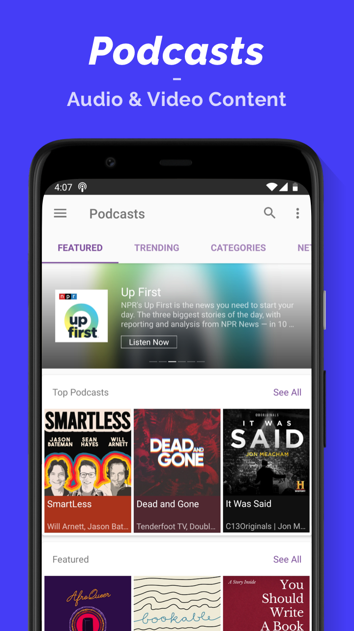 اسکرین شات 1 برنامه Podcast Player