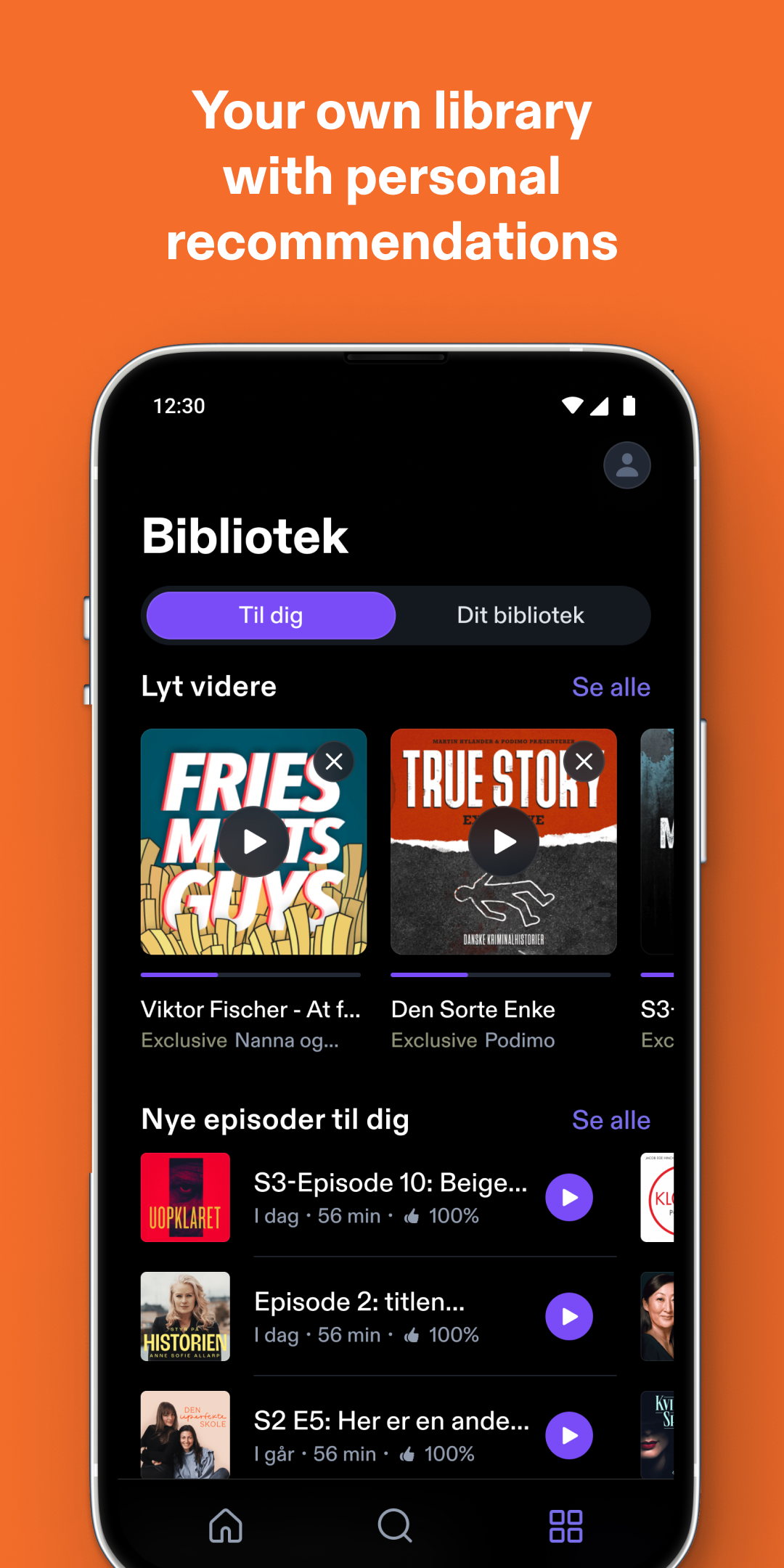 اسکرین شات 4 برنامه Podimo - Podcasts & Audiobooks