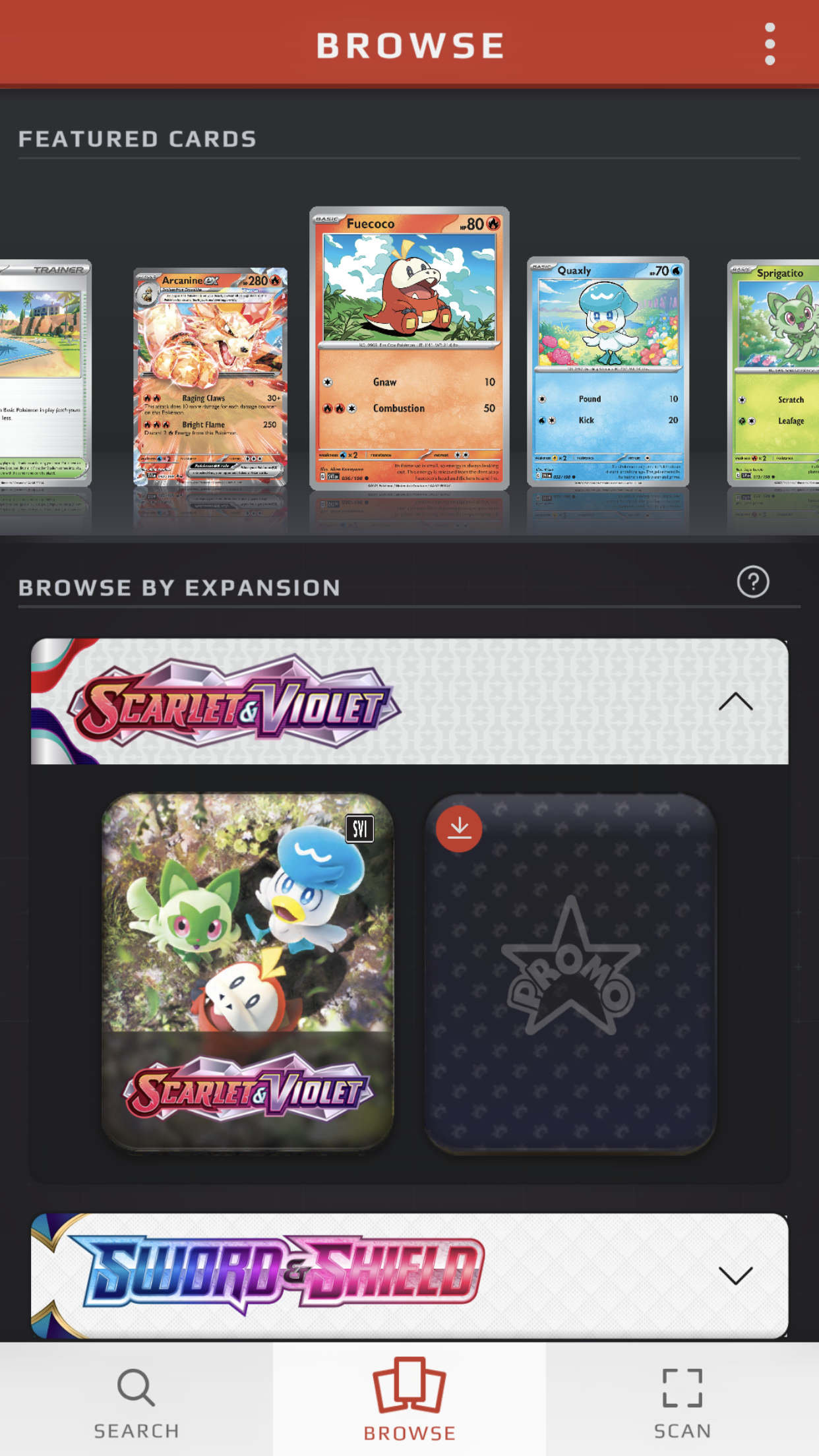 اسکرین شات 1 برنامه Pokémon TCG Card Dex