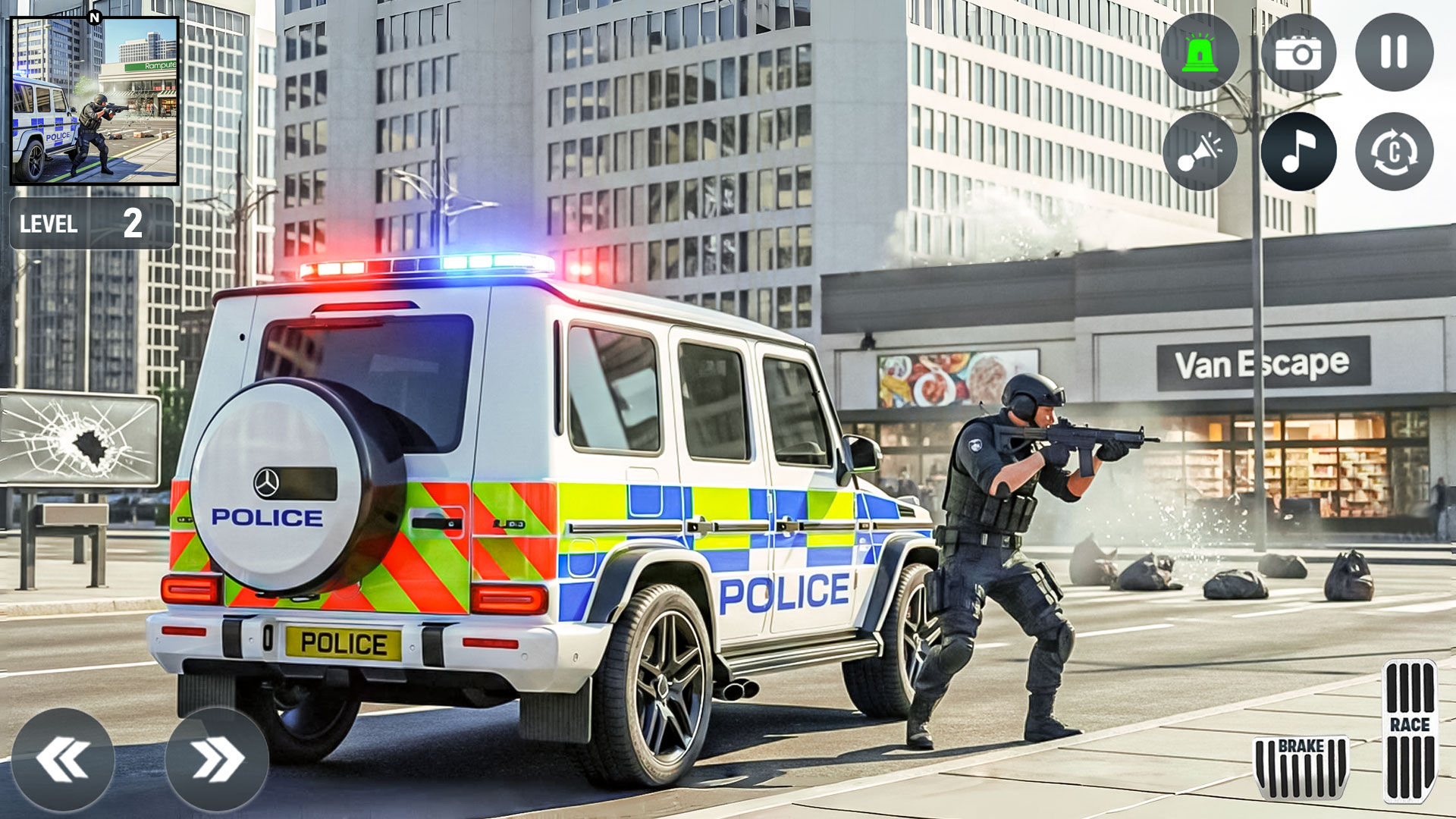 اسکرین شات 1 بازی US Police City Car Chase Games