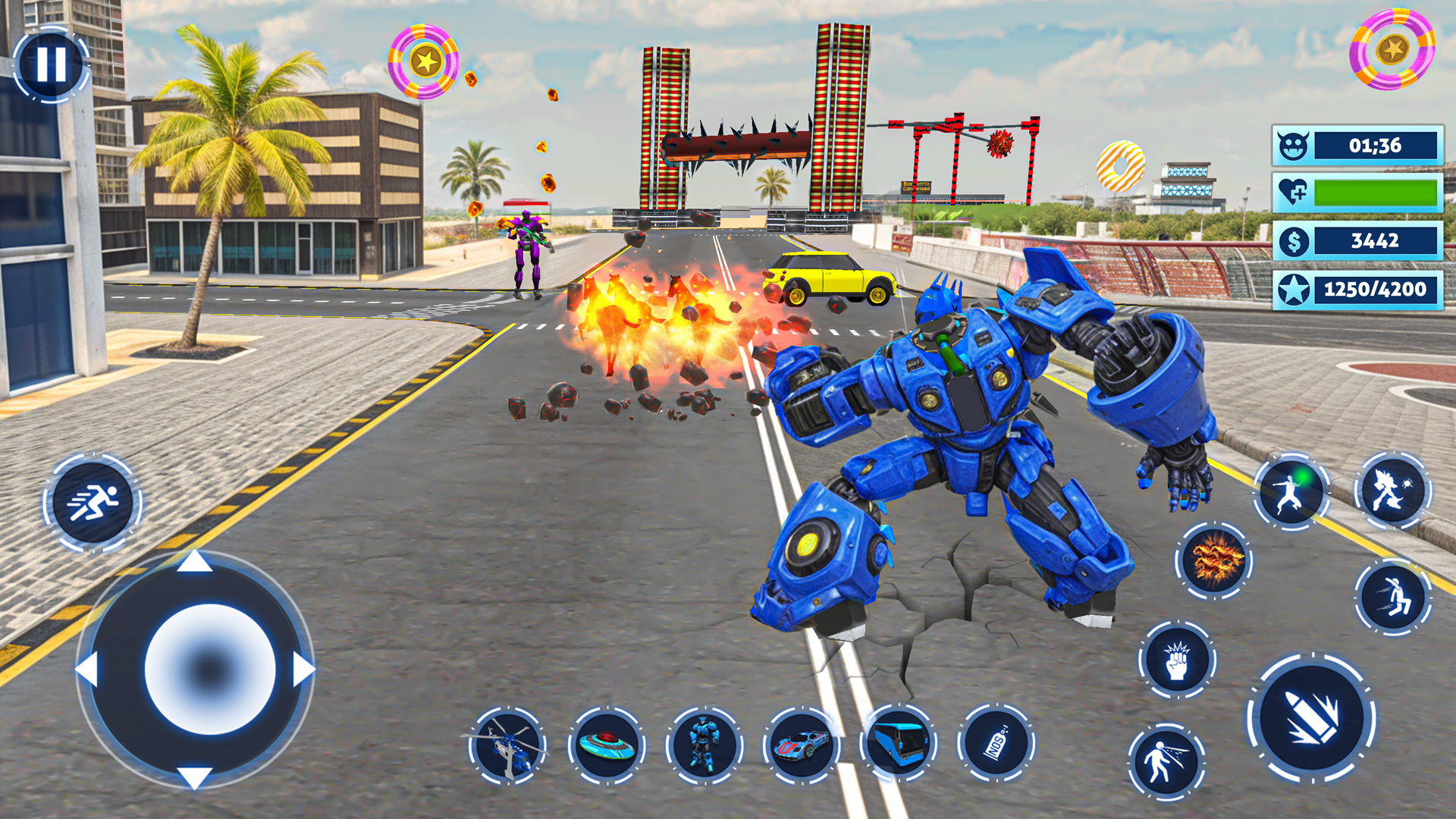 اسکرین شات 3 بازی Bus Simulator Police Robot Car