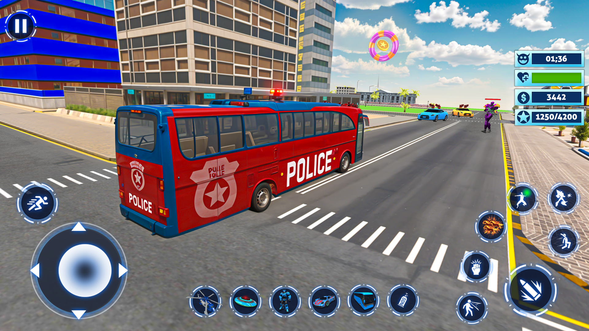 اسکرین شات 2 بازی Bus Simulator Police Robot Car