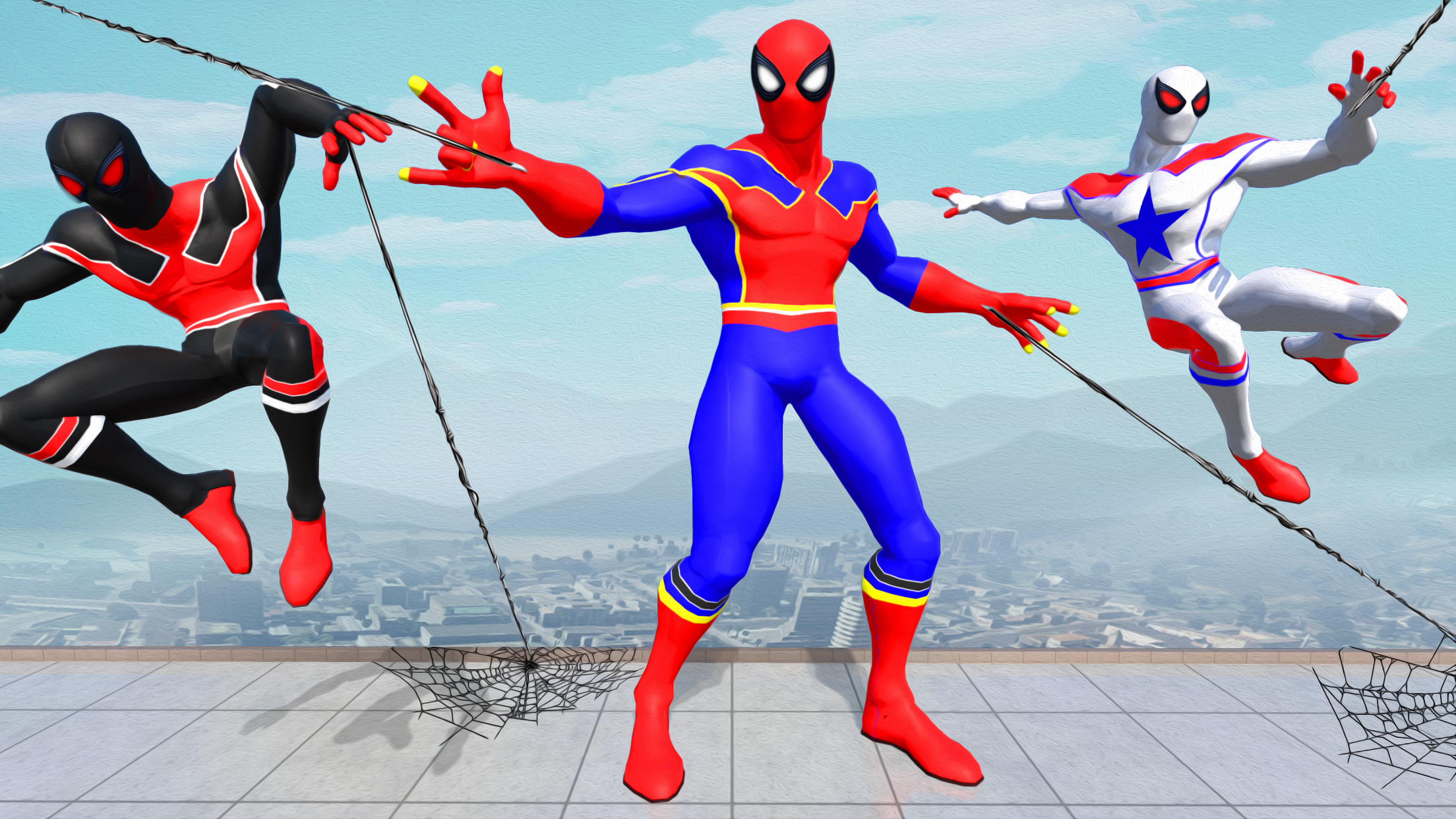 اسکرین شات 3 برنامه Flying Spider- Superhero Games