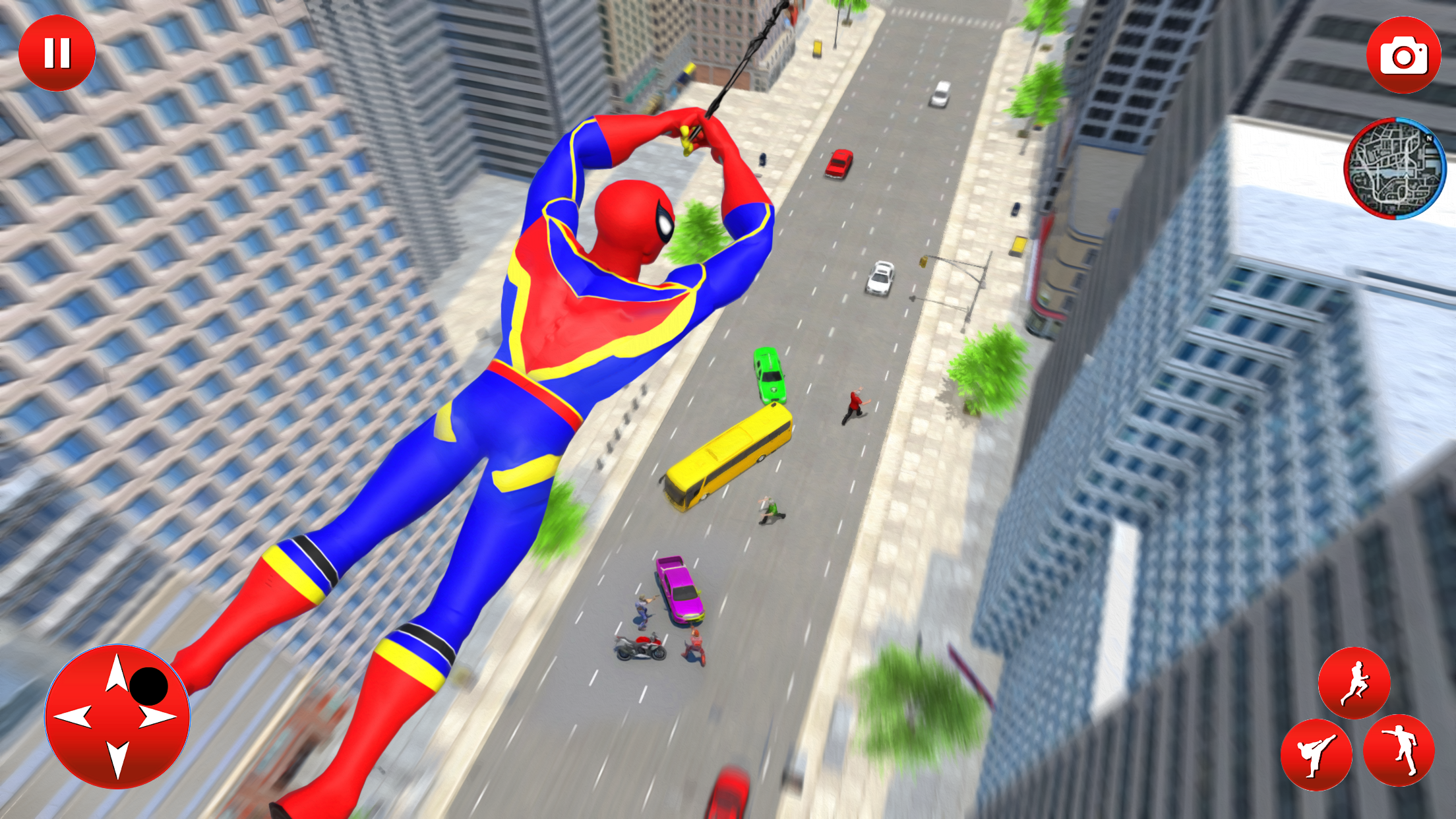 اسکرین شات 1 برنامه Flying Spider- Superhero Games