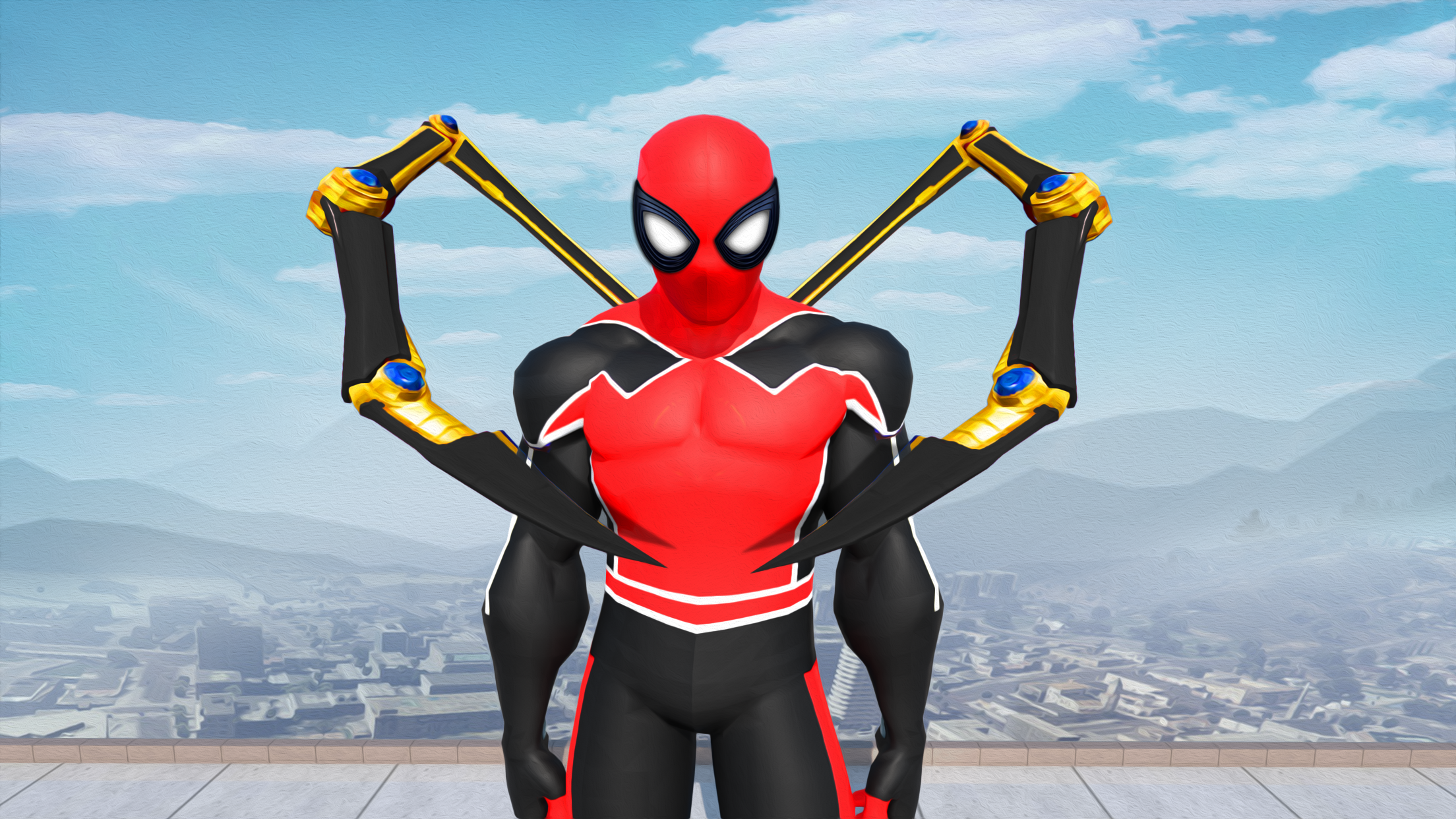 اسکرین شات 5 برنامه Flying Spider- Superhero Games