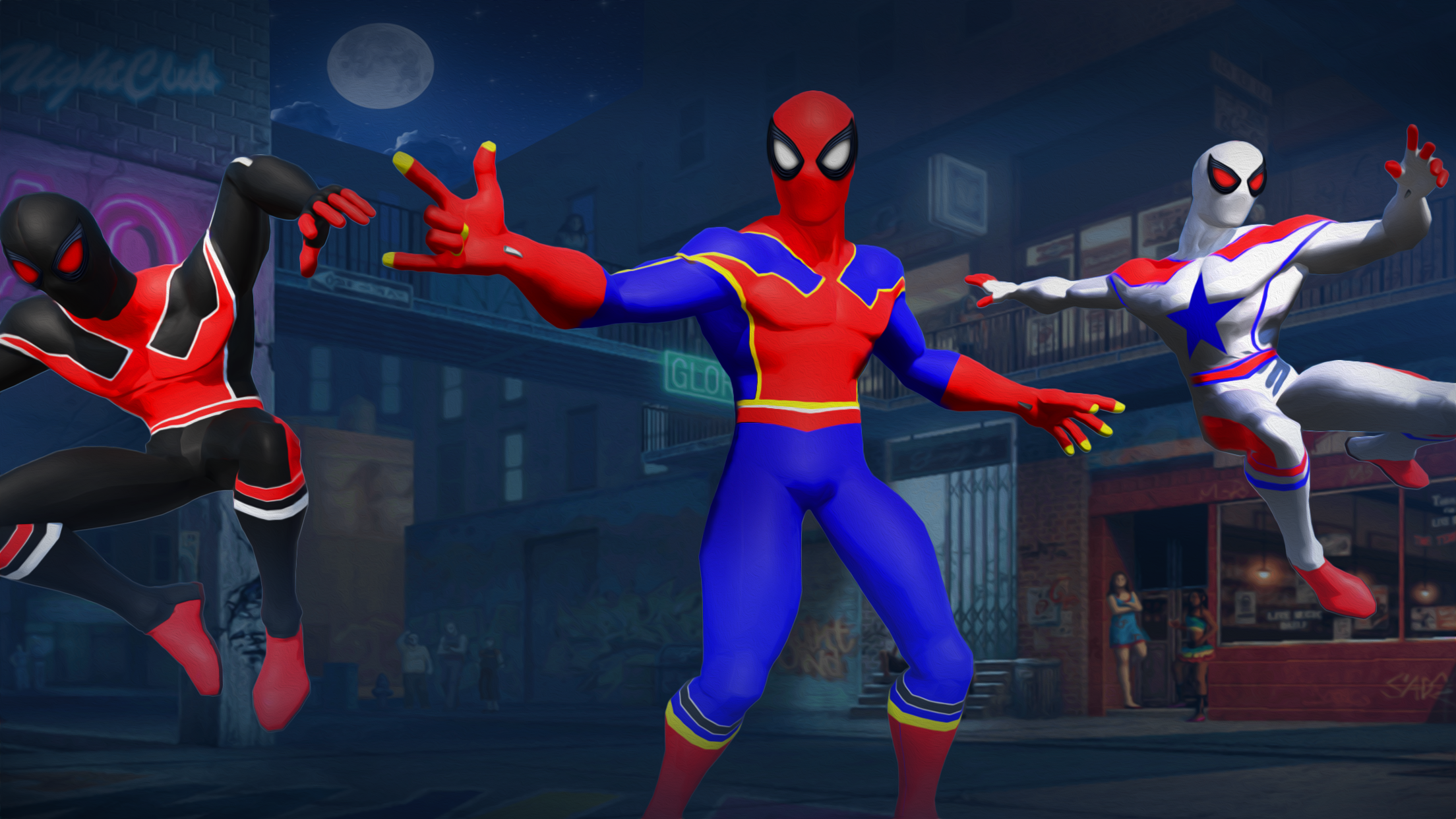 اسکرین شات 4 برنامه Flying Spider- Superhero Games