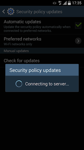 اسکرین شات 3 برنامه Samsung Security Policy Update