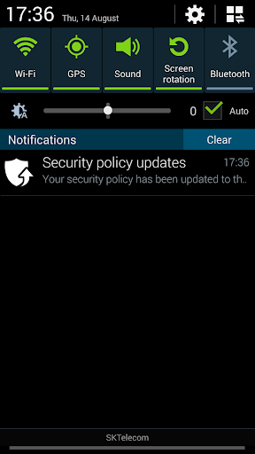 اسکرین شات 4 برنامه Samsung Security Policy Update