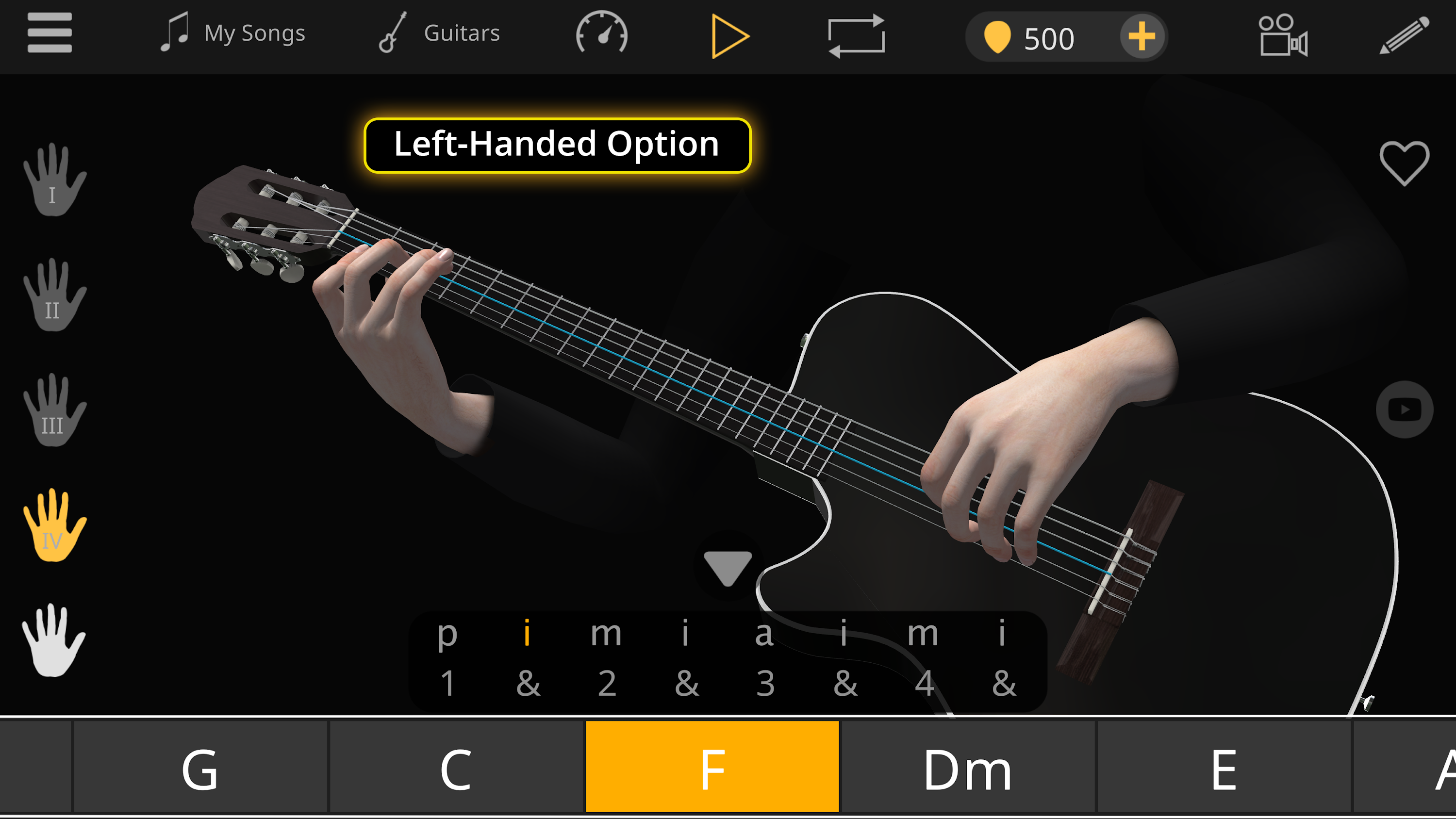 اسکرین شات 3 برنامه Guitar 3D - Basic Chords
