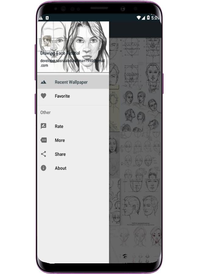اسکرین شات 1 برنامه Drawing Face Tutorial