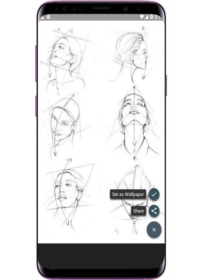 اسکرین شات 4 برنامه Drawing Face Tutorial