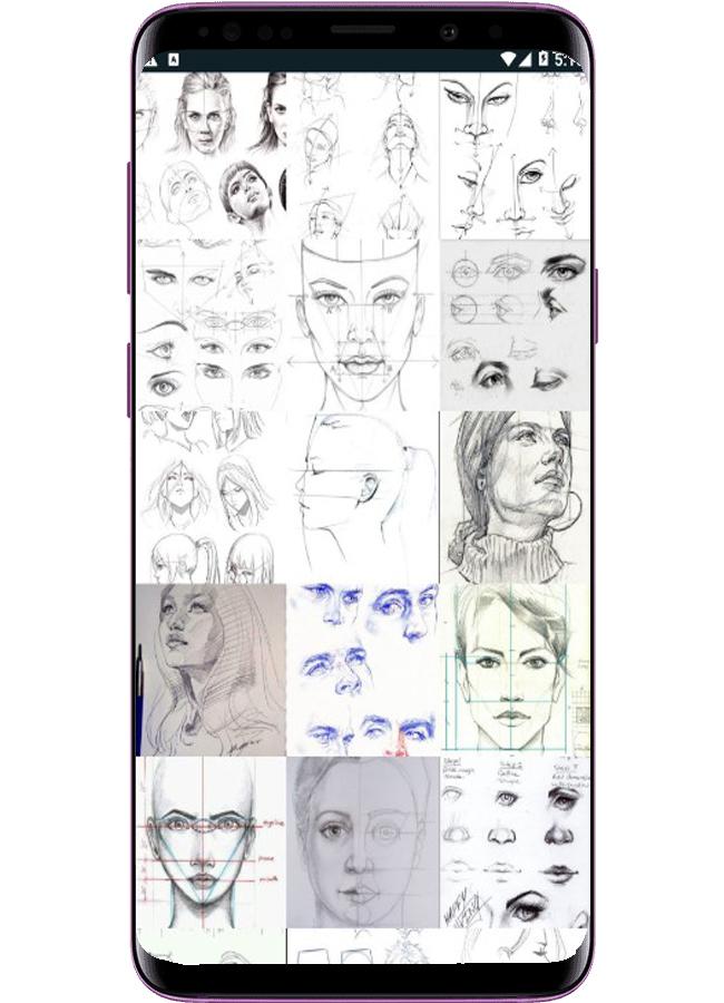 اسکرین شات 2 برنامه Drawing Face Tutorial