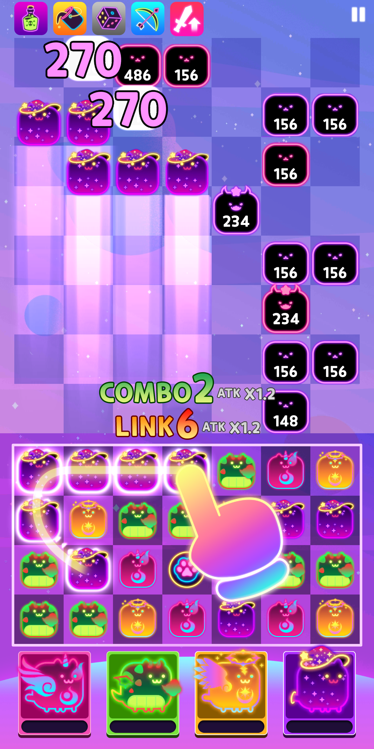 اسکرین شات 1 بازی Cats Link - Puzzle Defense