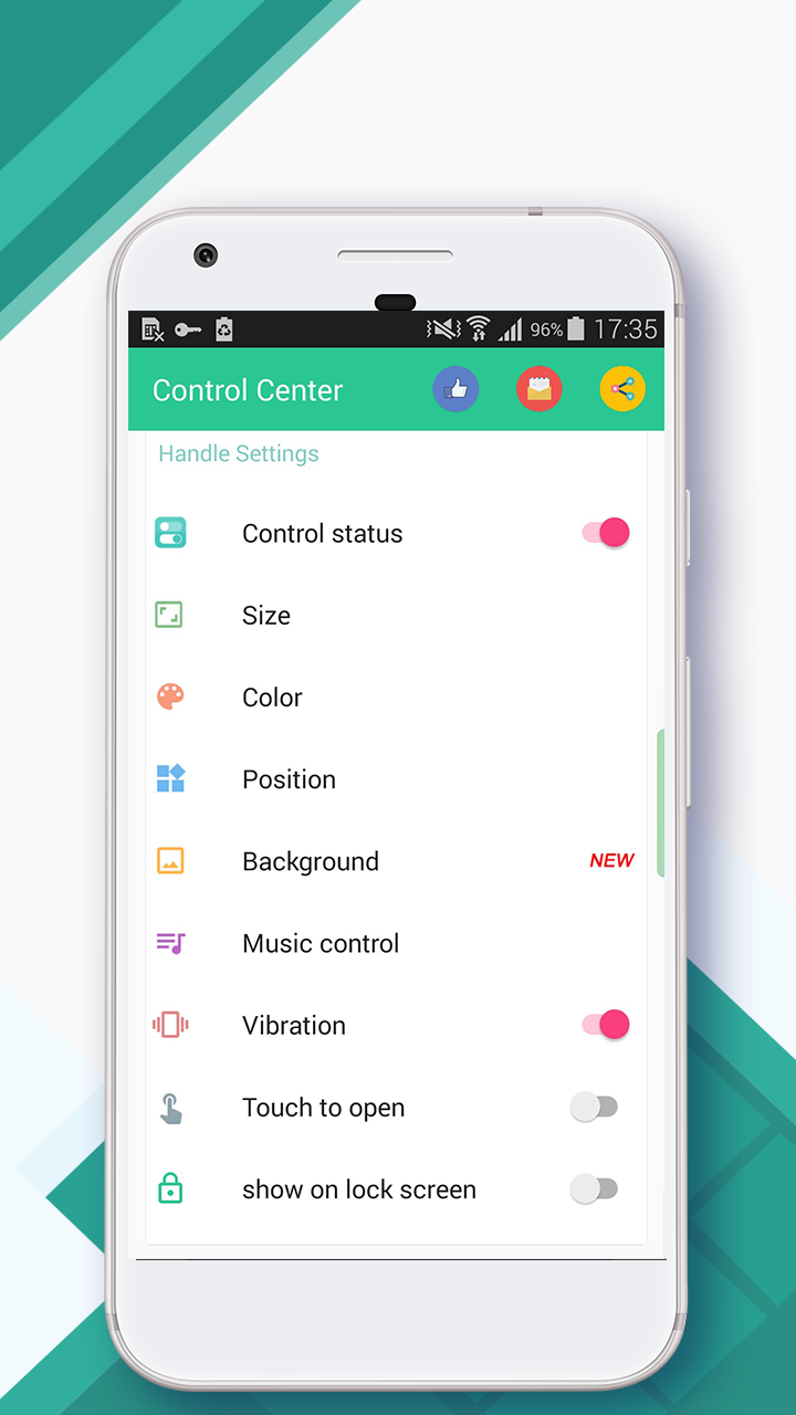 اسکرین شات برنامه Control Center--iOS15&Android 6