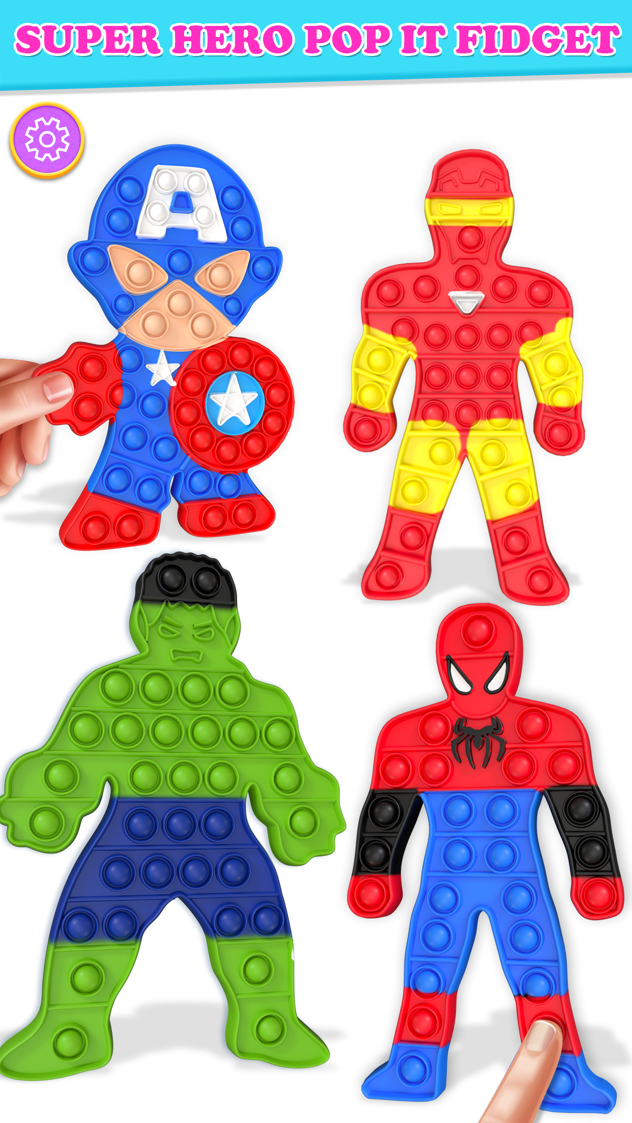 اسکرین شات 1 برنامه Pop it Fidget Toys Puppet Game