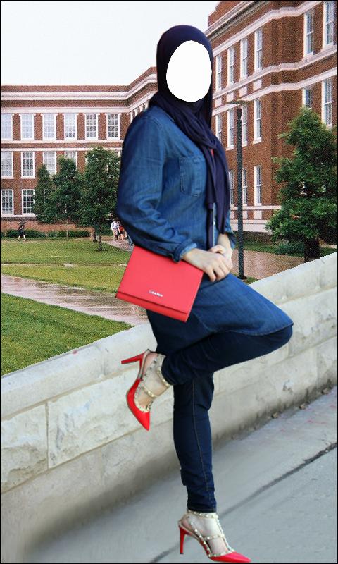 اسکرین شات 3 برنامه Hijab Girl Jeans Photo Suits