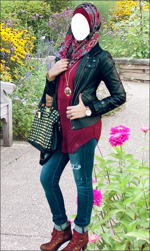 اسکرین شات 2 برنامه Hijab Girl Jeans Photo Suits