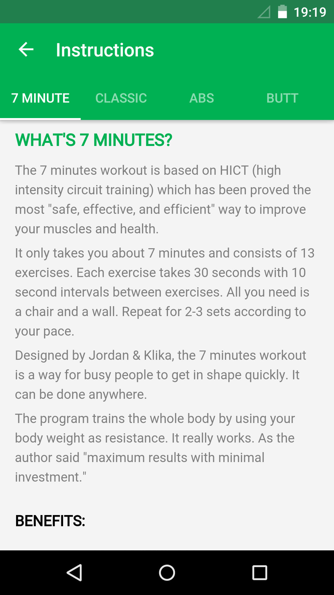 اسکرین شات 8 برنامه 7 Minute Workout