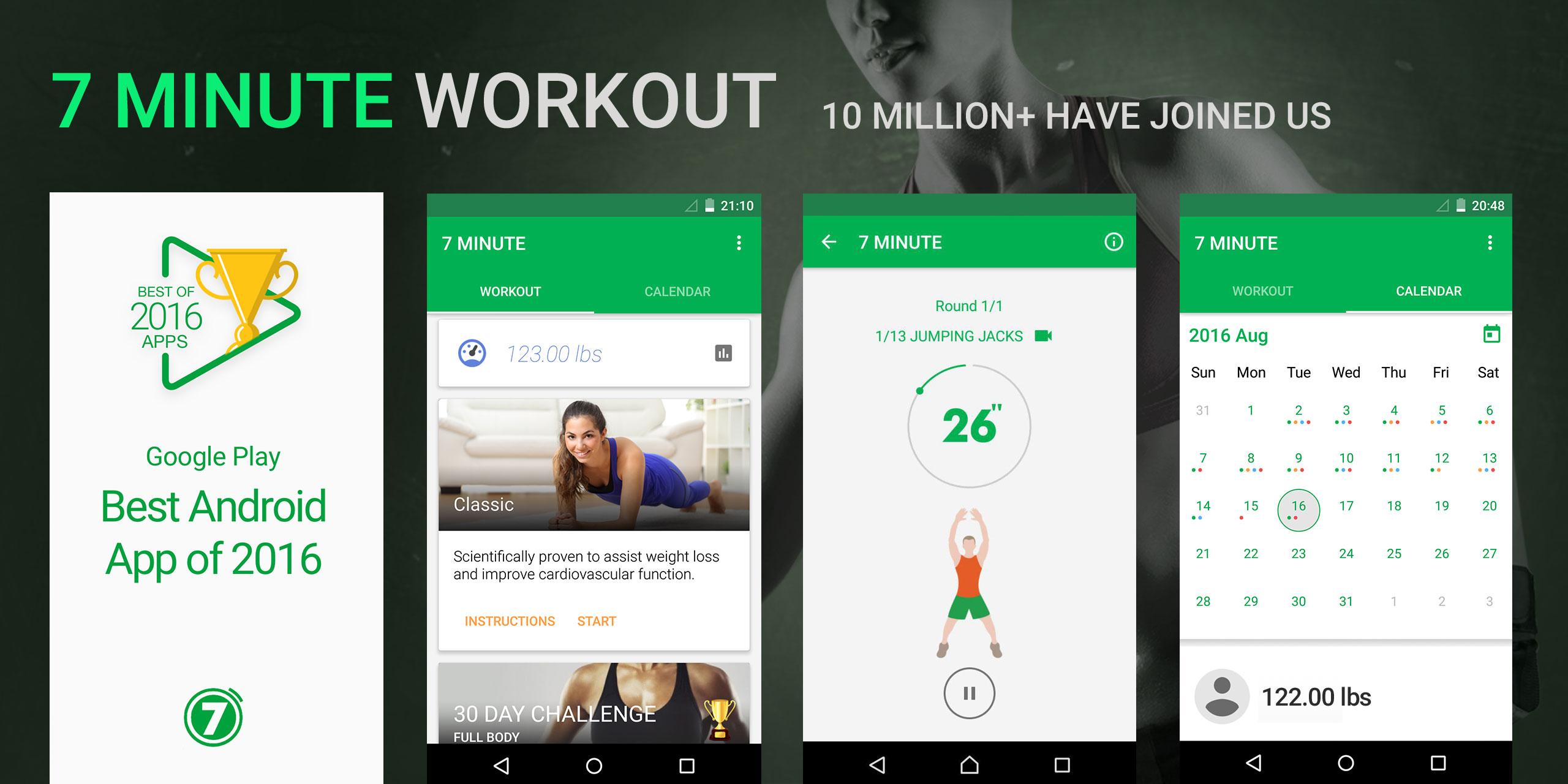 اسکرین شات 1 برنامه 7 Minute Workout