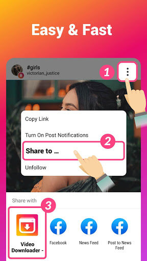 دانلود برنامه دانلود از اینستا ذخیره فیلم اسان با Video Downloader For Instagram