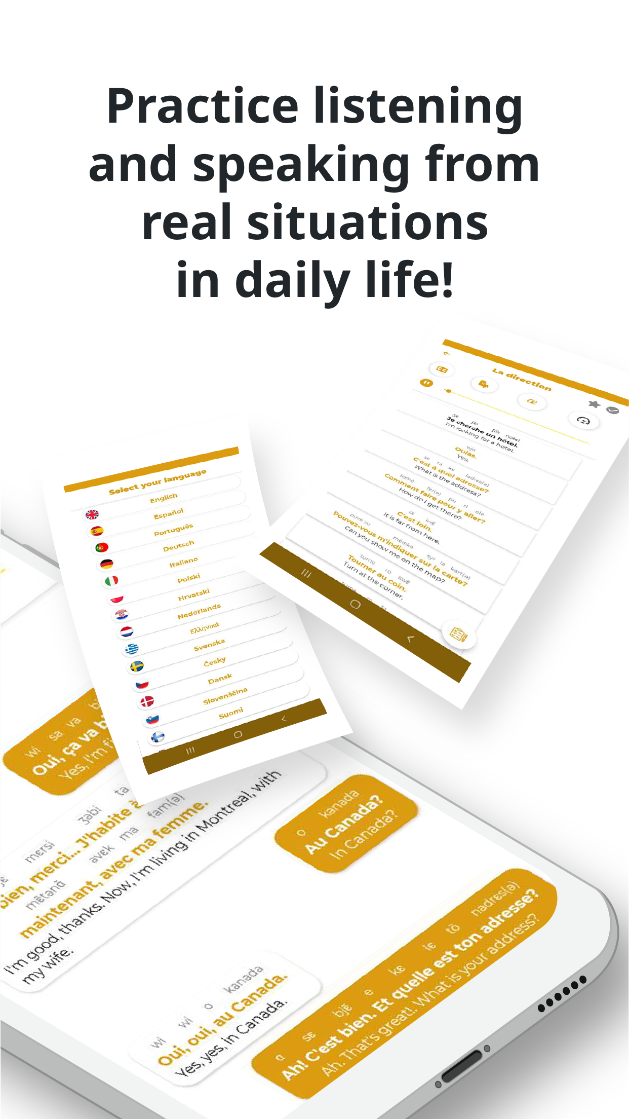 اسکرین شات 2 برنامه French ー Listening・Speaking