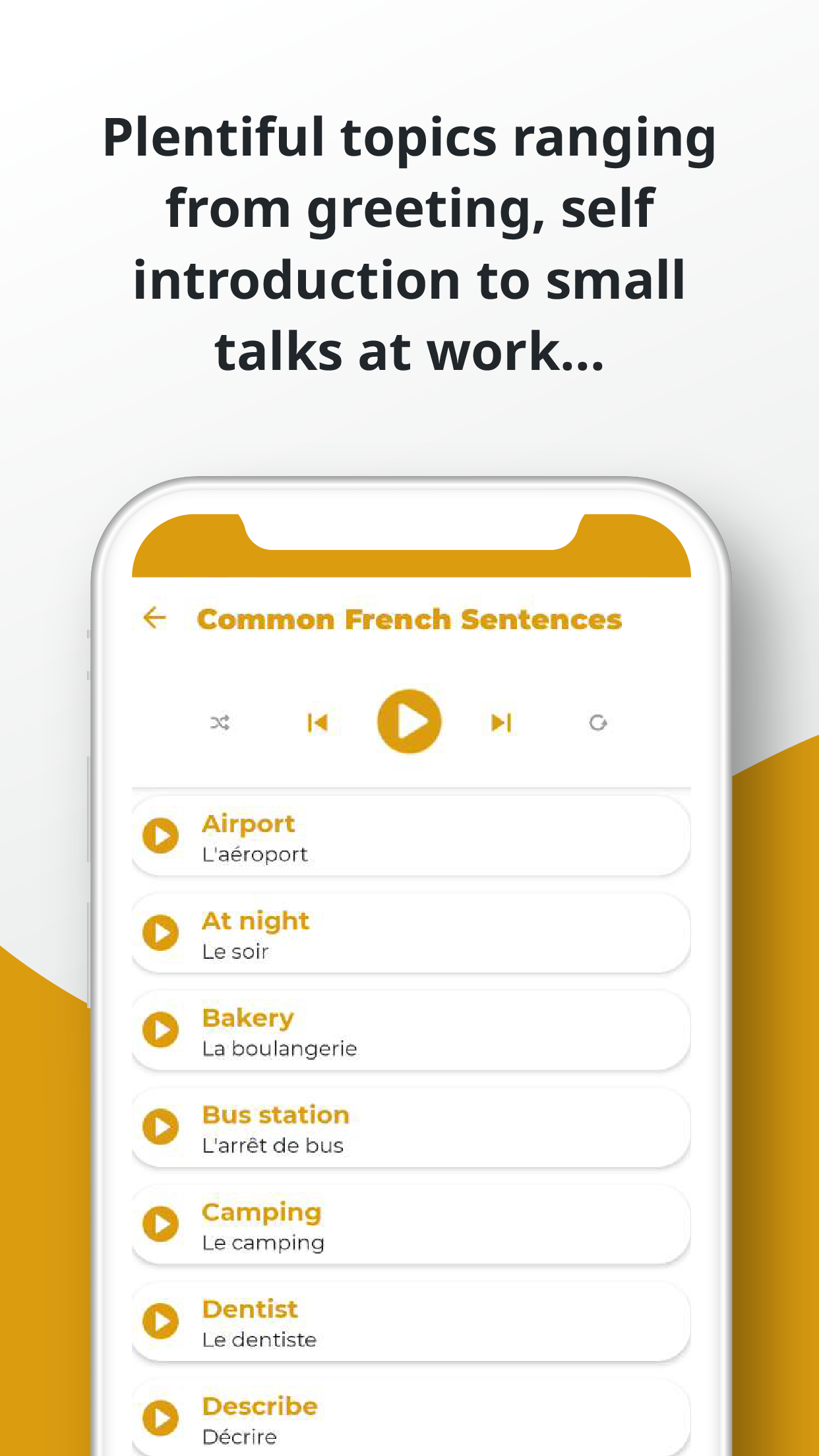 اسکرین شات 6 برنامه French ー Listening・Speaking