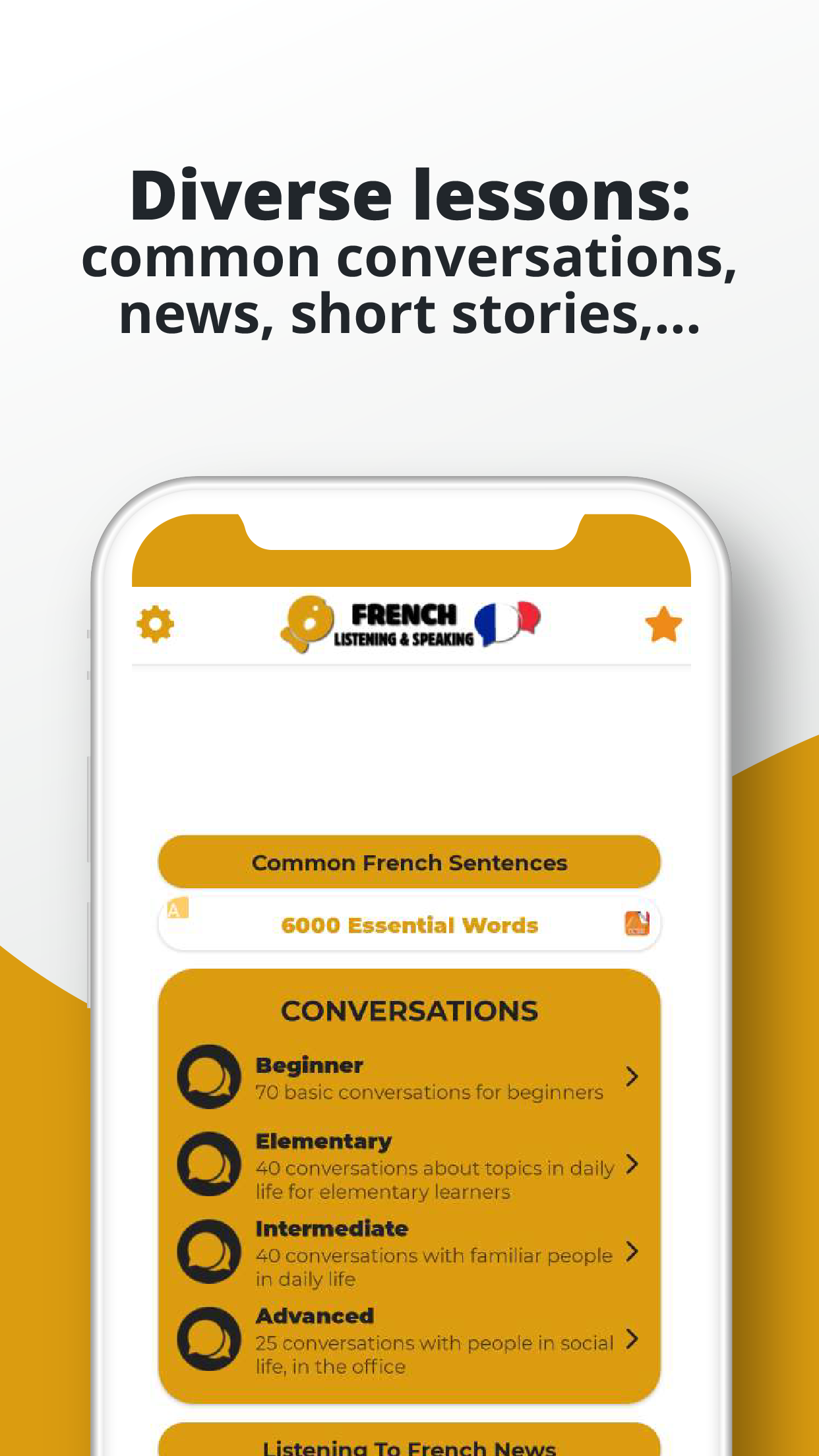 اسکرین شات 3 برنامه French ー Listening・Speaking