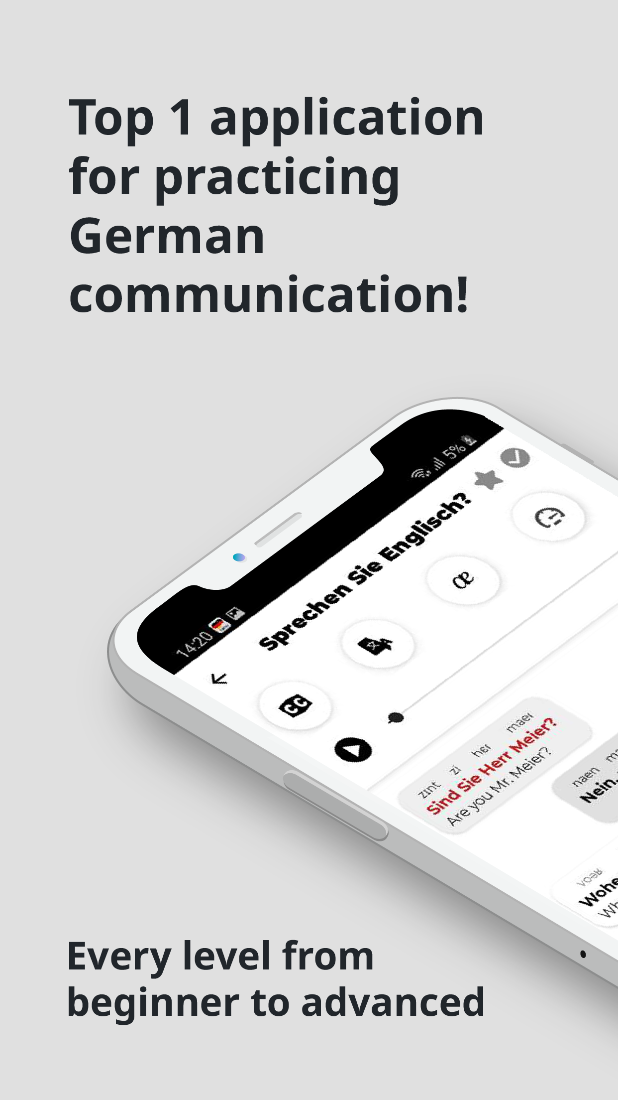 اسکرین شات 1 برنامه German ー Listening・Speaking