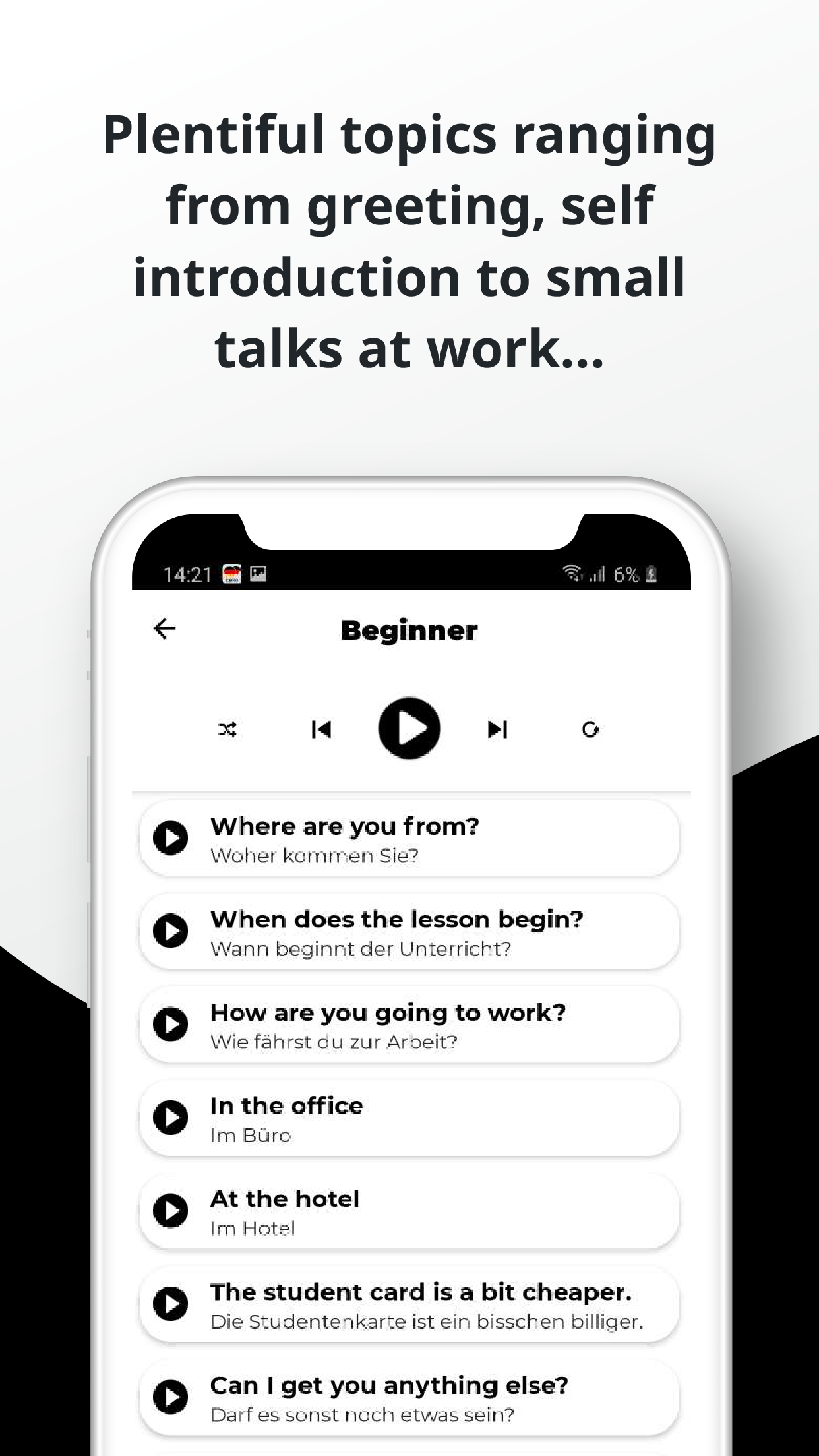 اسکرین شات 6 برنامه German ー Listening・Speaking