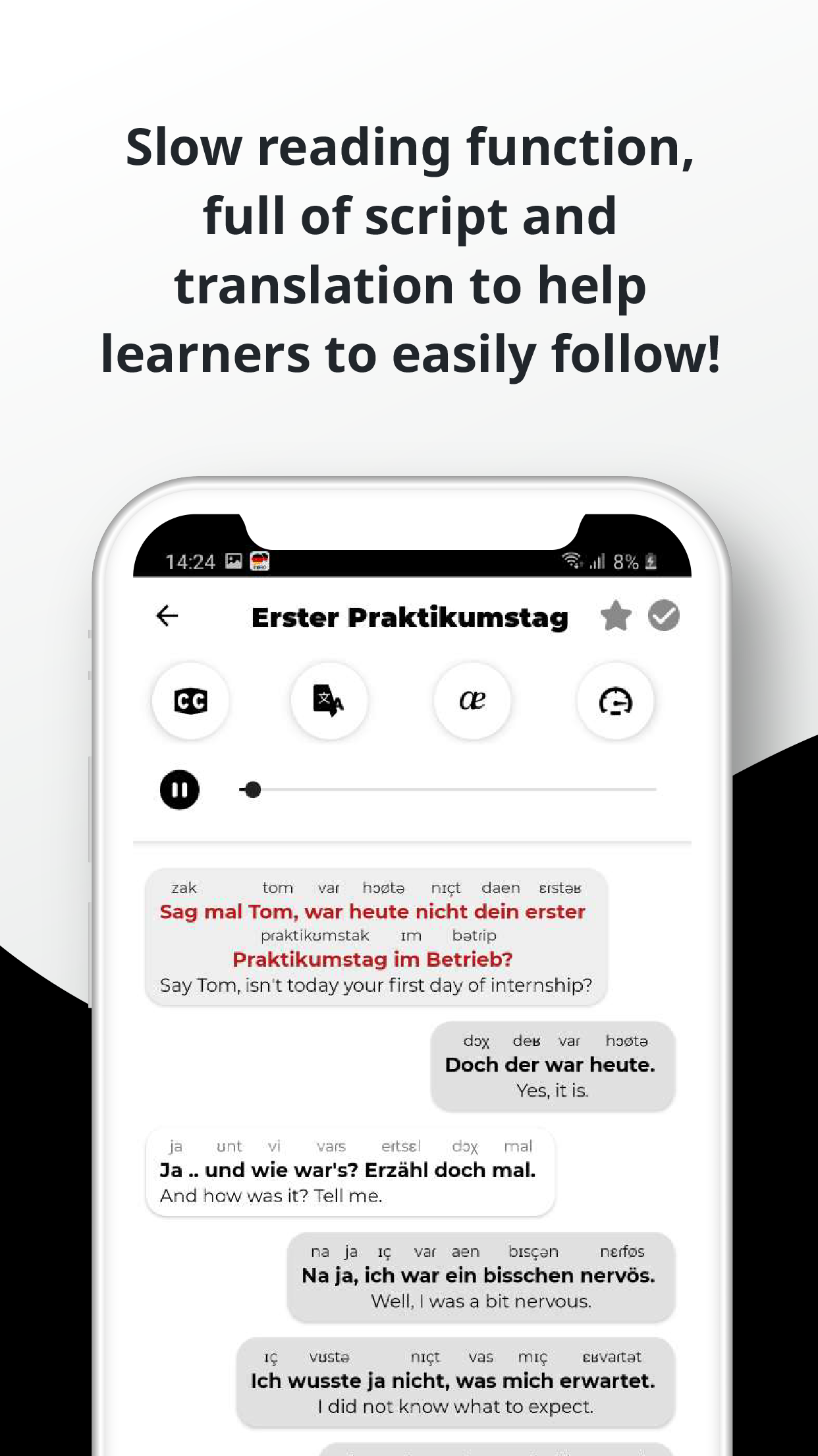 اسکرین شات 5 برنامه German ー Listening・Speaking