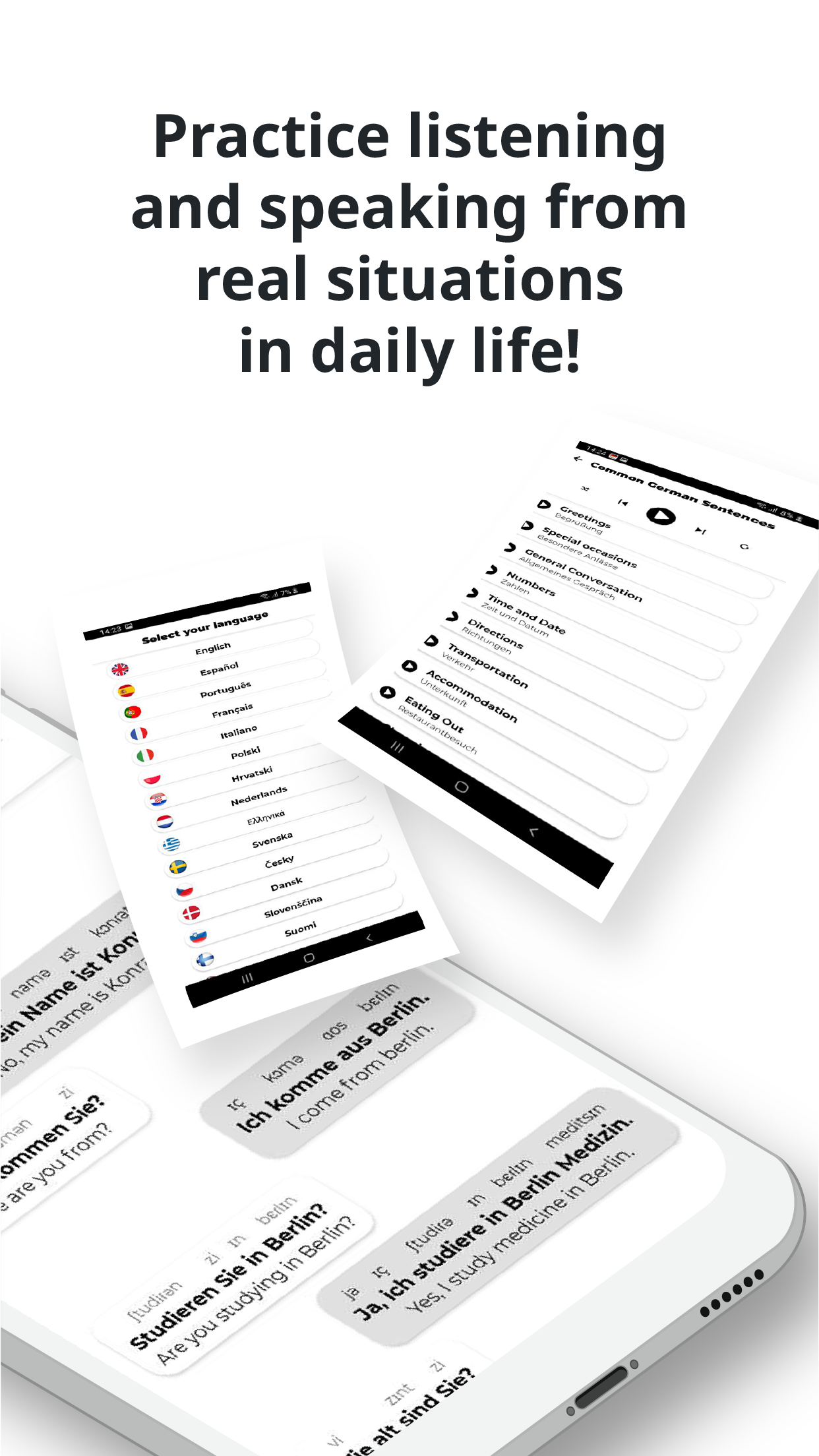 اسکرین شات 2 برنامه German ー Listening・Speaking