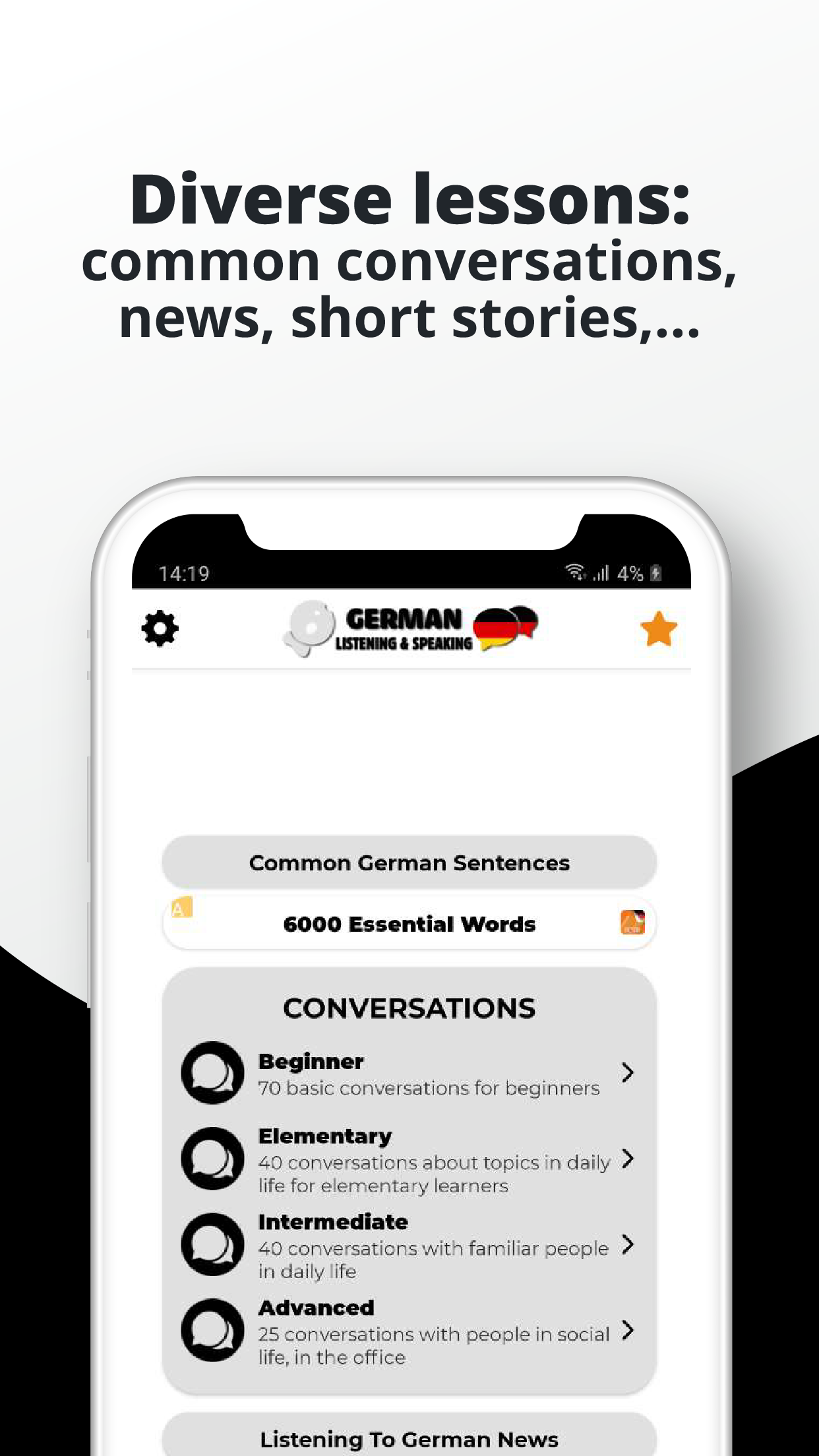 اسکرین شات 3 برنامه German ー Listening・Speaking