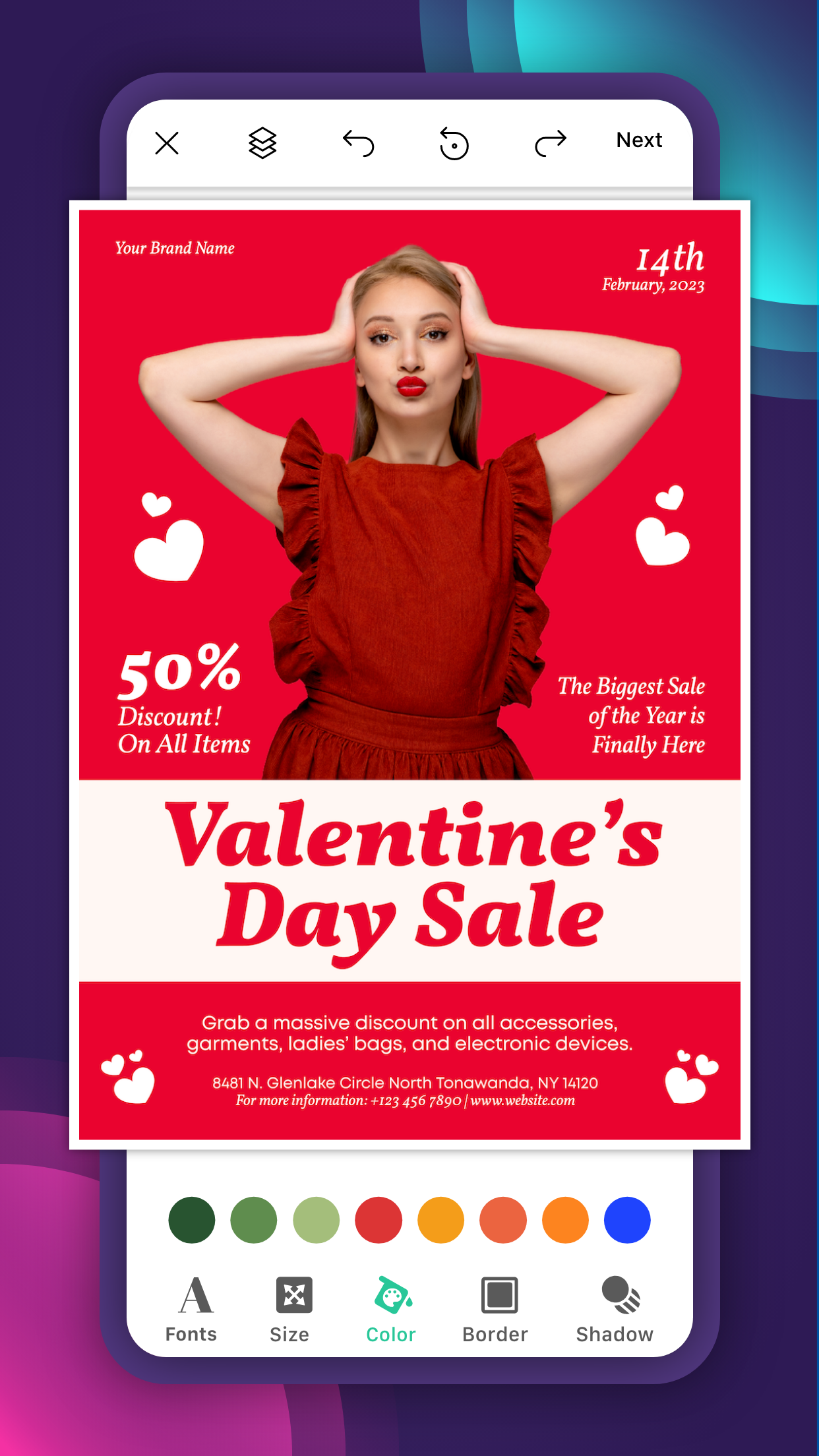 اسکرین شات 2 برنامه Poster Maker & Flyer Maker